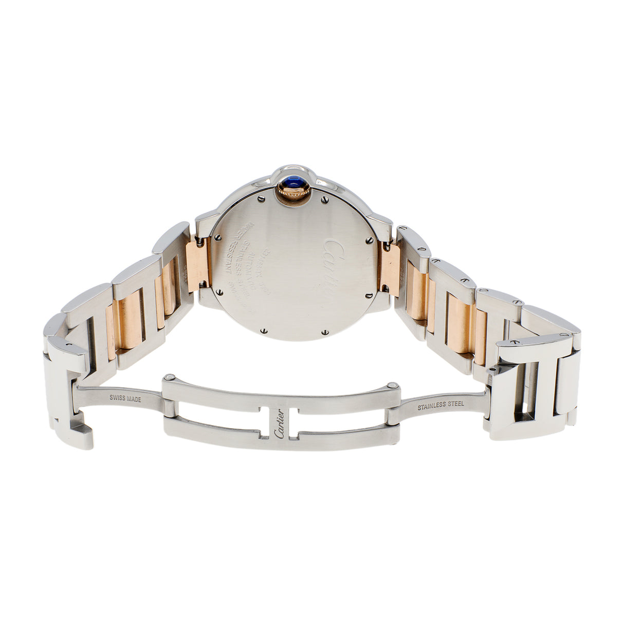 Cartier Stainless Steel 18K Rose Gold Ballon Bleu 36mm W6920033 Watches Cartier