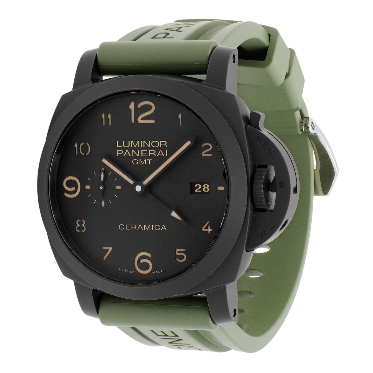 Panerai Black Ceramic Luminor 1950 3 Days GMT PAM00441 Watches Panerai
