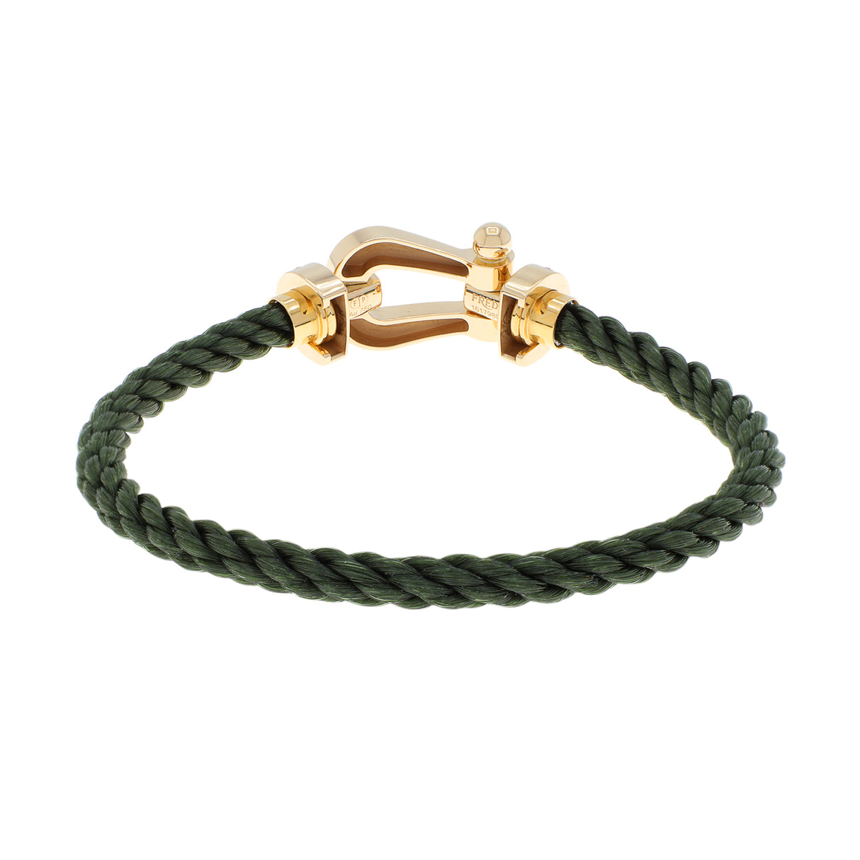 FRED 18K Yellow Gold Diamond Force 10 Large Cable Bracelet Fine Jewellery Modaselle