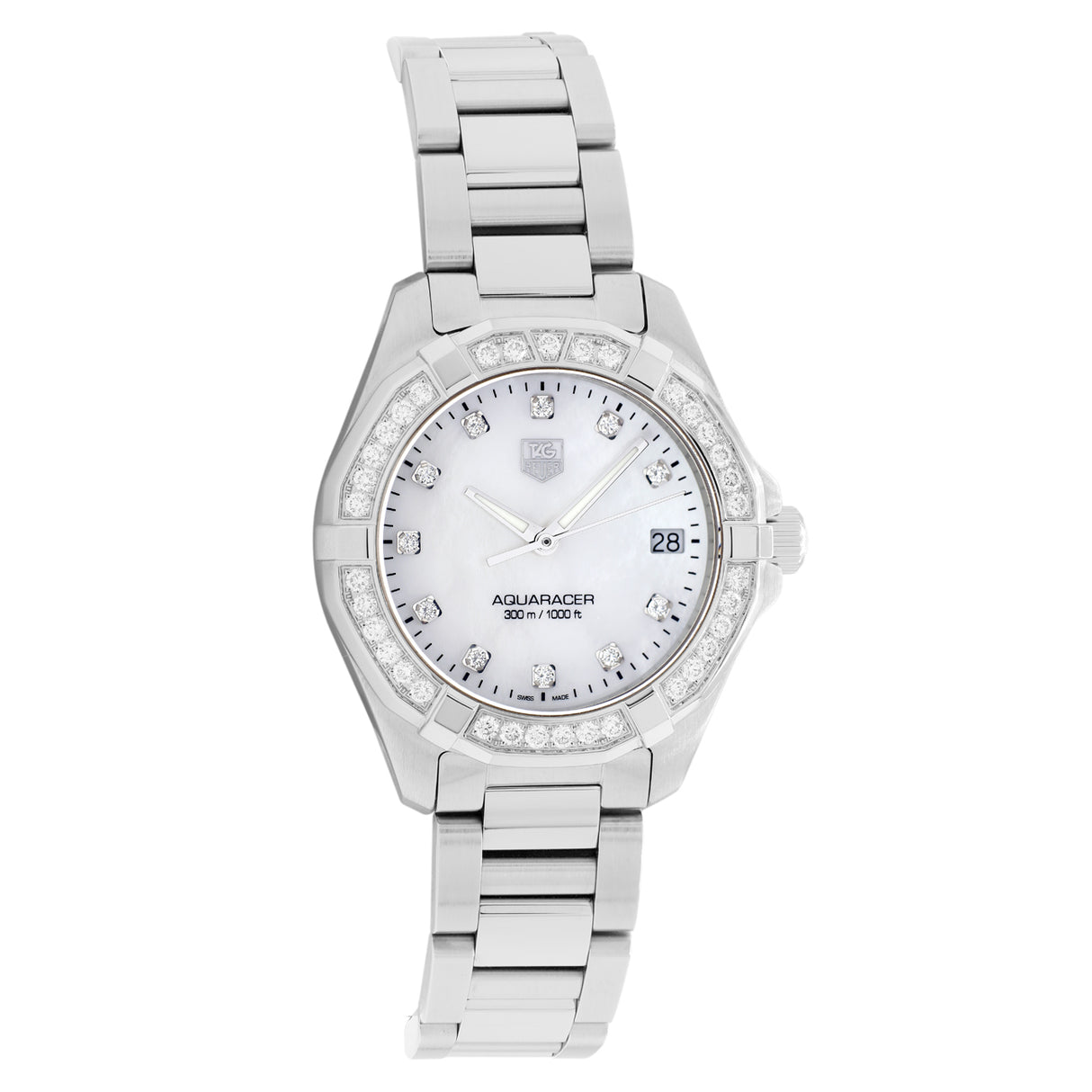Tag Heuer Stainless Steel Diamond Aquaracer WAY1314.BA0915 Watches Tag Heuer