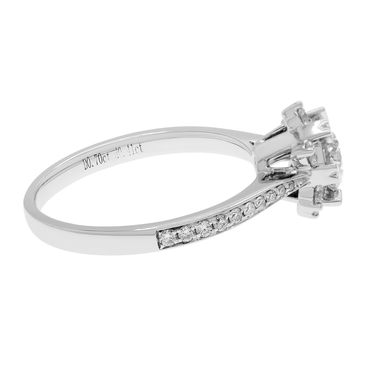 18K White Gold 0.70 Carat Diamond Ring Fine Jewellery Modaselle