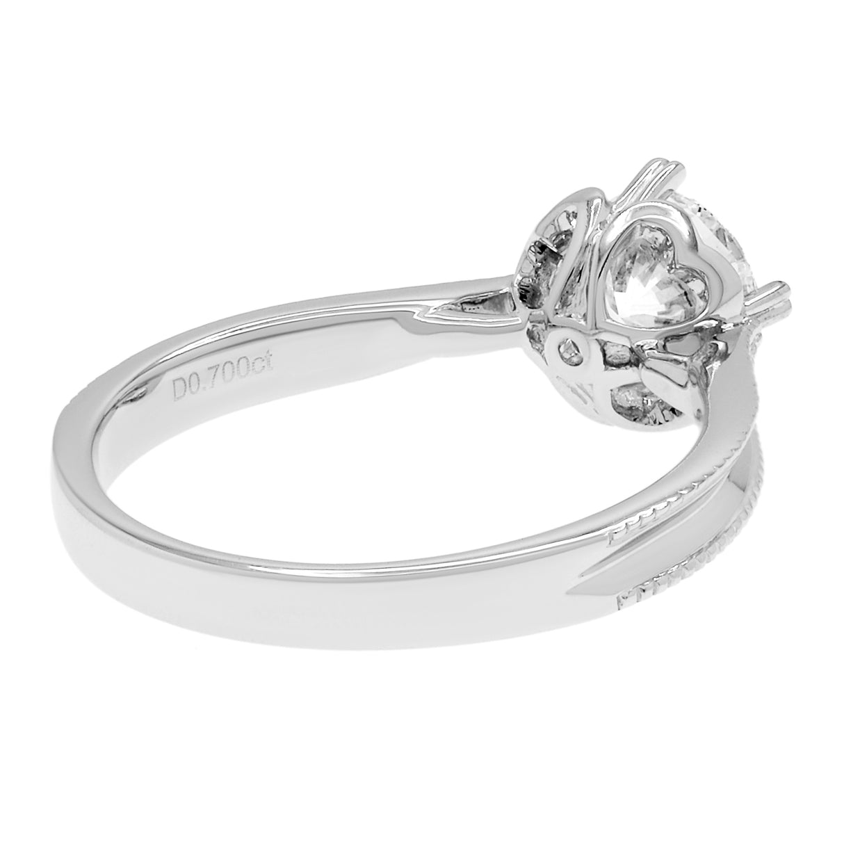 18K White Gold 0.70 Carat Diamond Solitaire Ring Fine Jewellery Modaselle