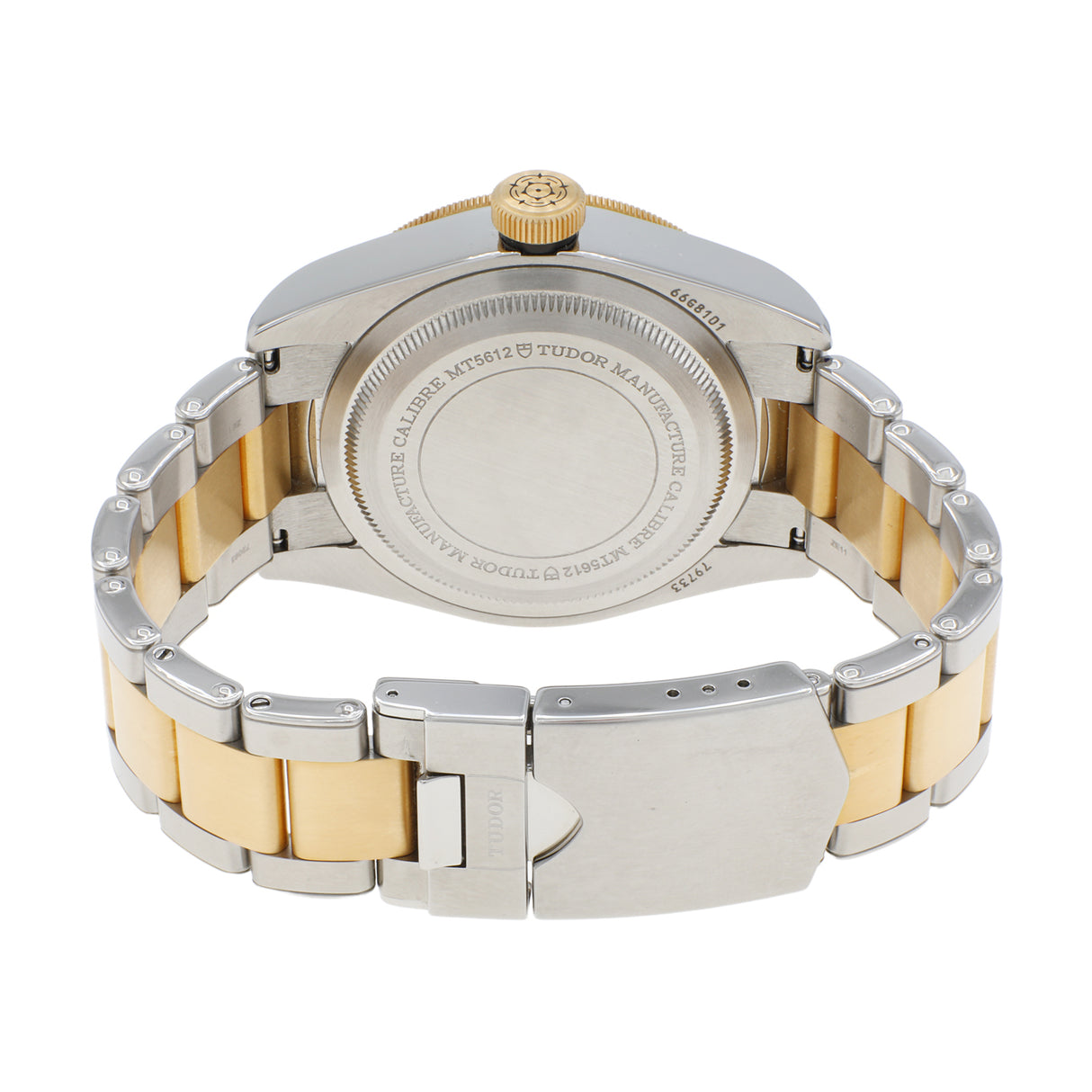 Tudor Stainless Steel 18K Yellow Gold Black Bay S&G 79733N Watches Tudor