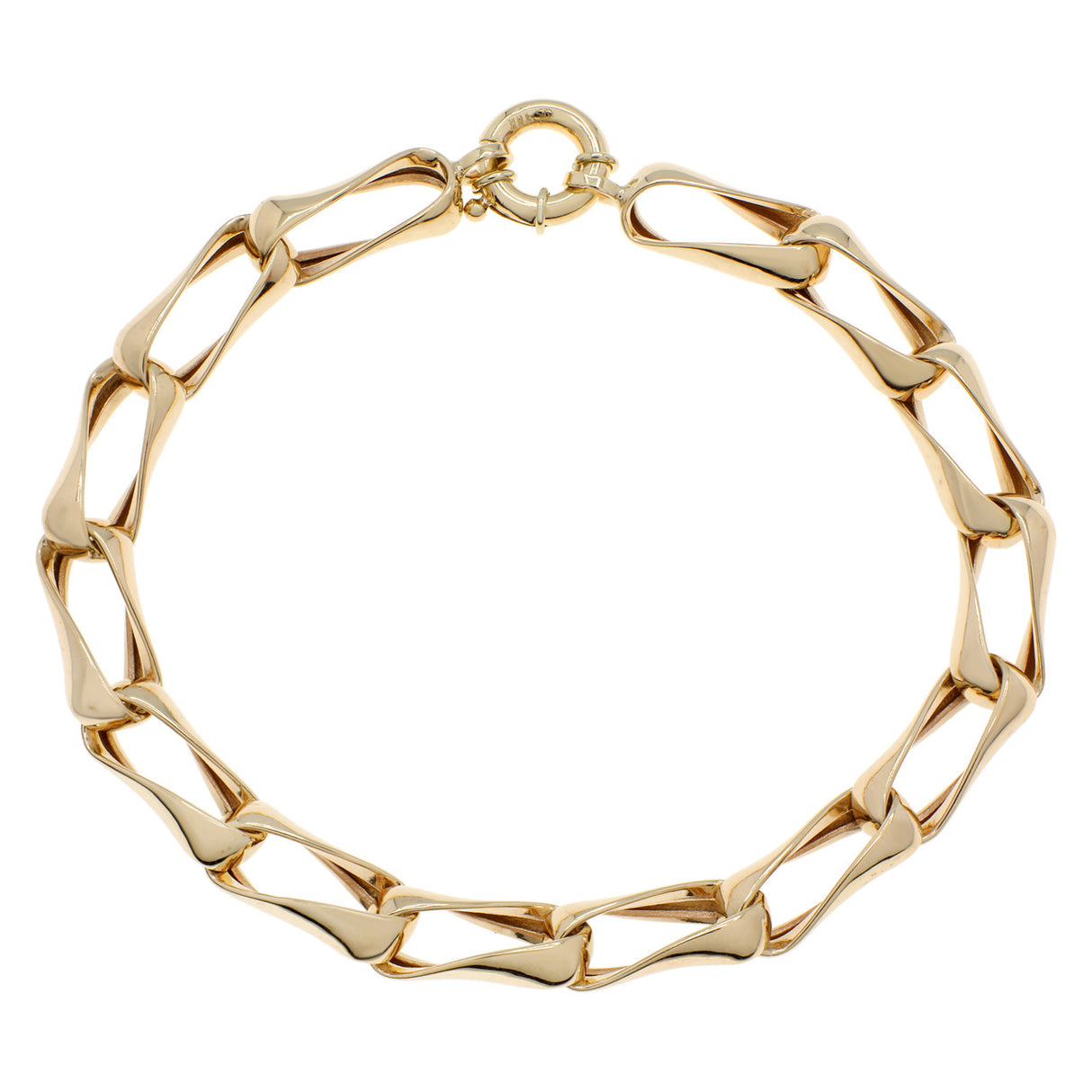 10K Yellow Gold Link Bracelet Modaselle