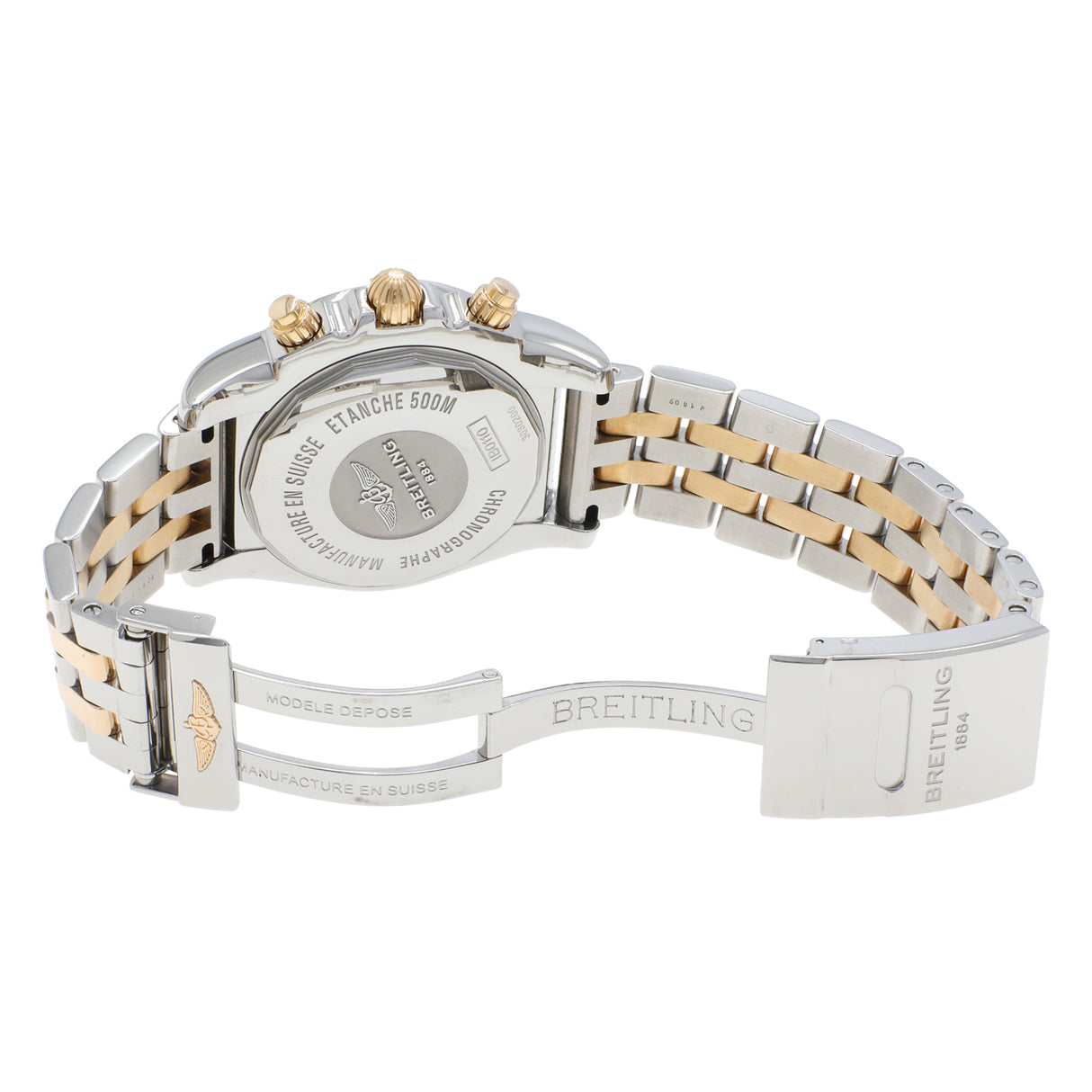 Breitling Stainless Steel 18K Yellow Gold Chronomat 44 IB0110 Watches Breitling