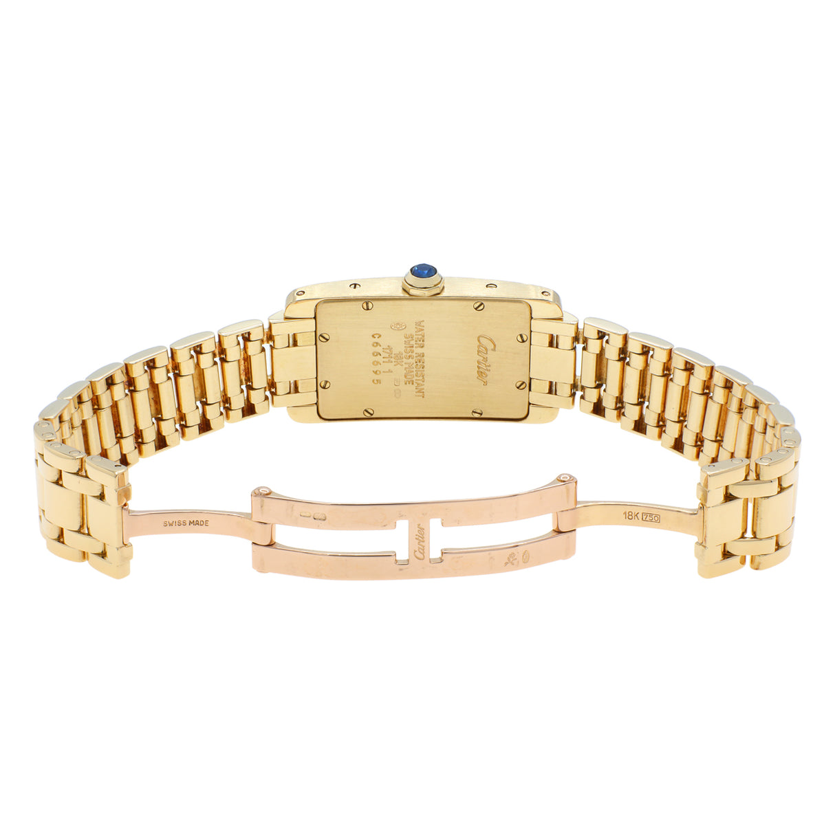 Cartier 18K Yellow Gold Tank Americaine W26015K2 Watches Cartier