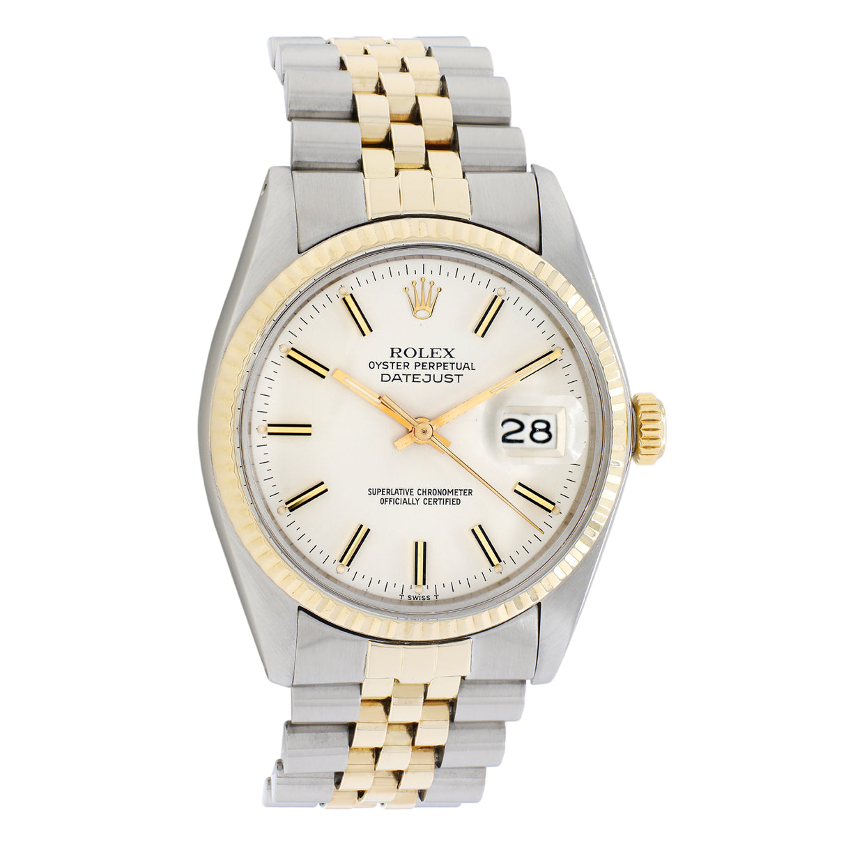 Rolex 18K Yellow Gold Stainless Steel Datejust 36 16013 Watches Rolex