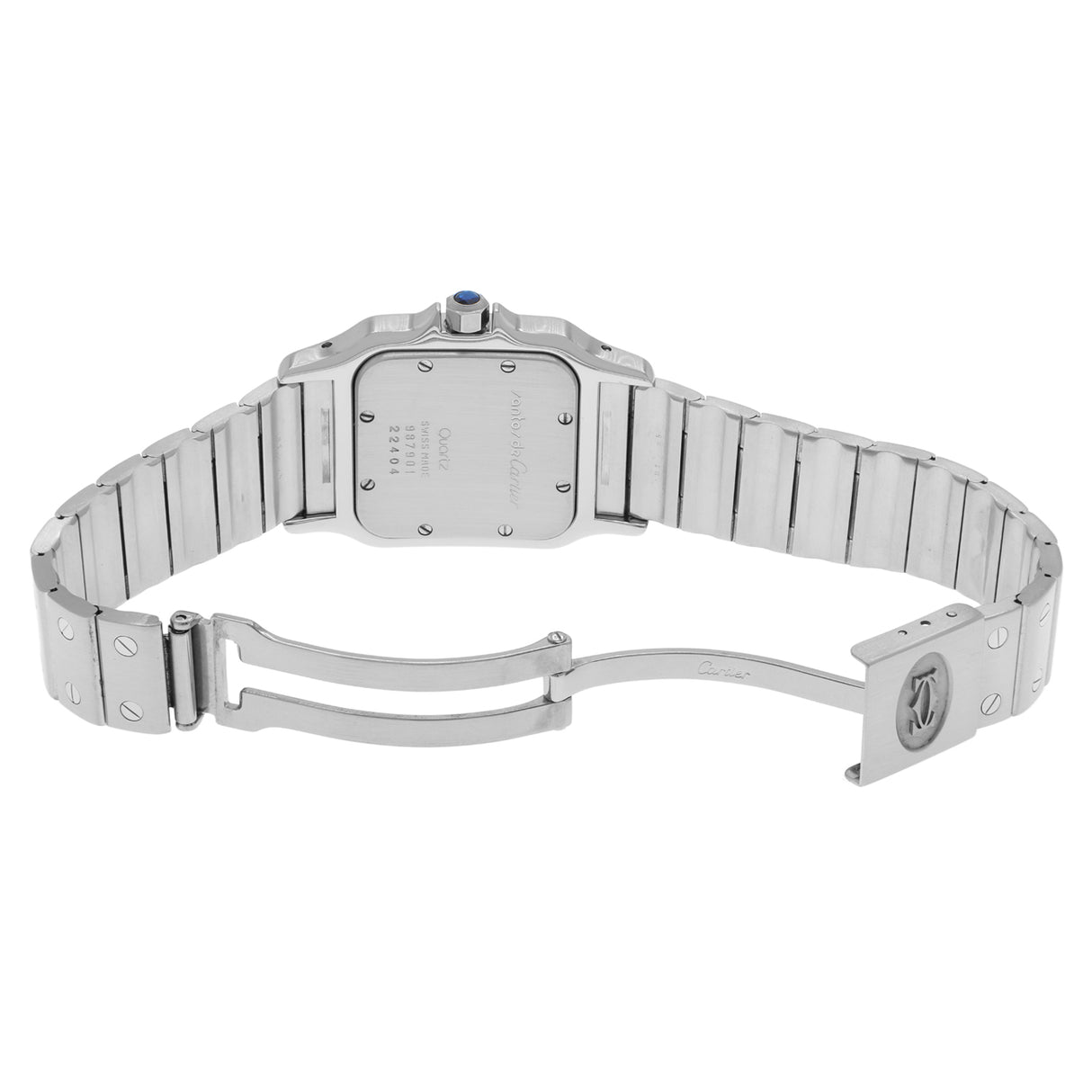 Cartier Stainless Steel Santos Galbee Quartz 987901 Watches Cartier