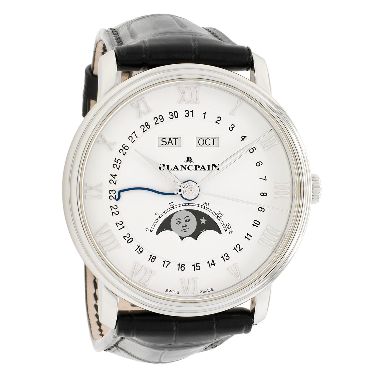 Blancpain Stainless Steel Villeret Quantieme Complet 6654a-1127-55b Watches Blancpain