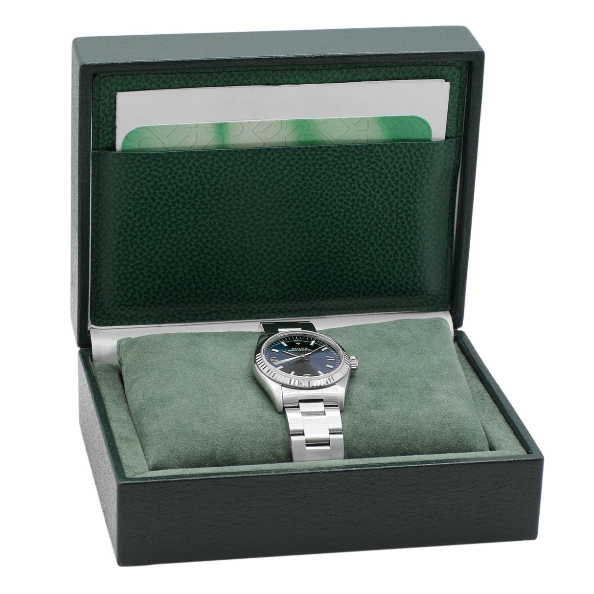 Rolex Stainless Steel White Gold Oyster Perpetual 31 77014 Watches Rolex