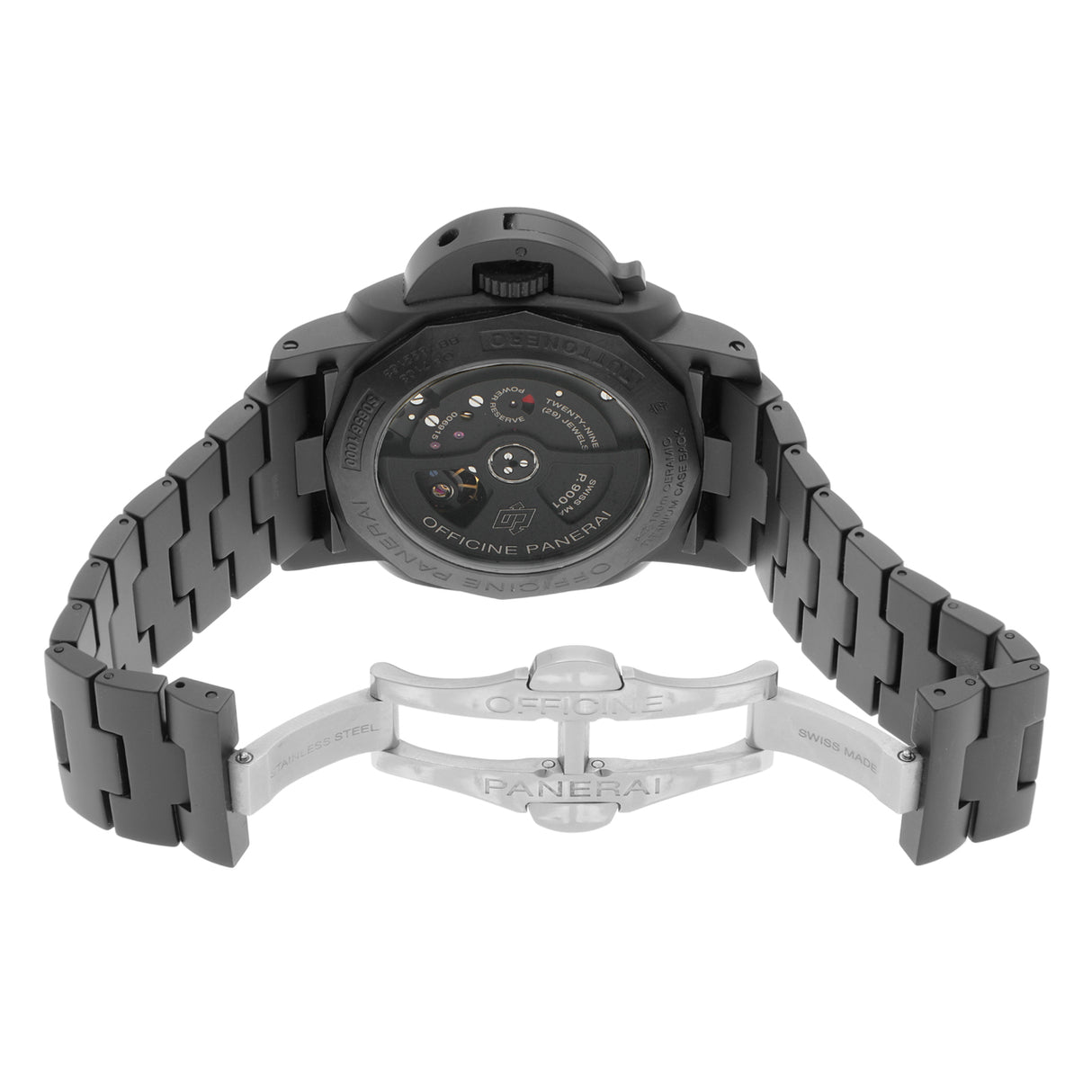 Panerai Black Ceramic Luminor 1950 3 Days GMT PAM00438 Watches Panerai