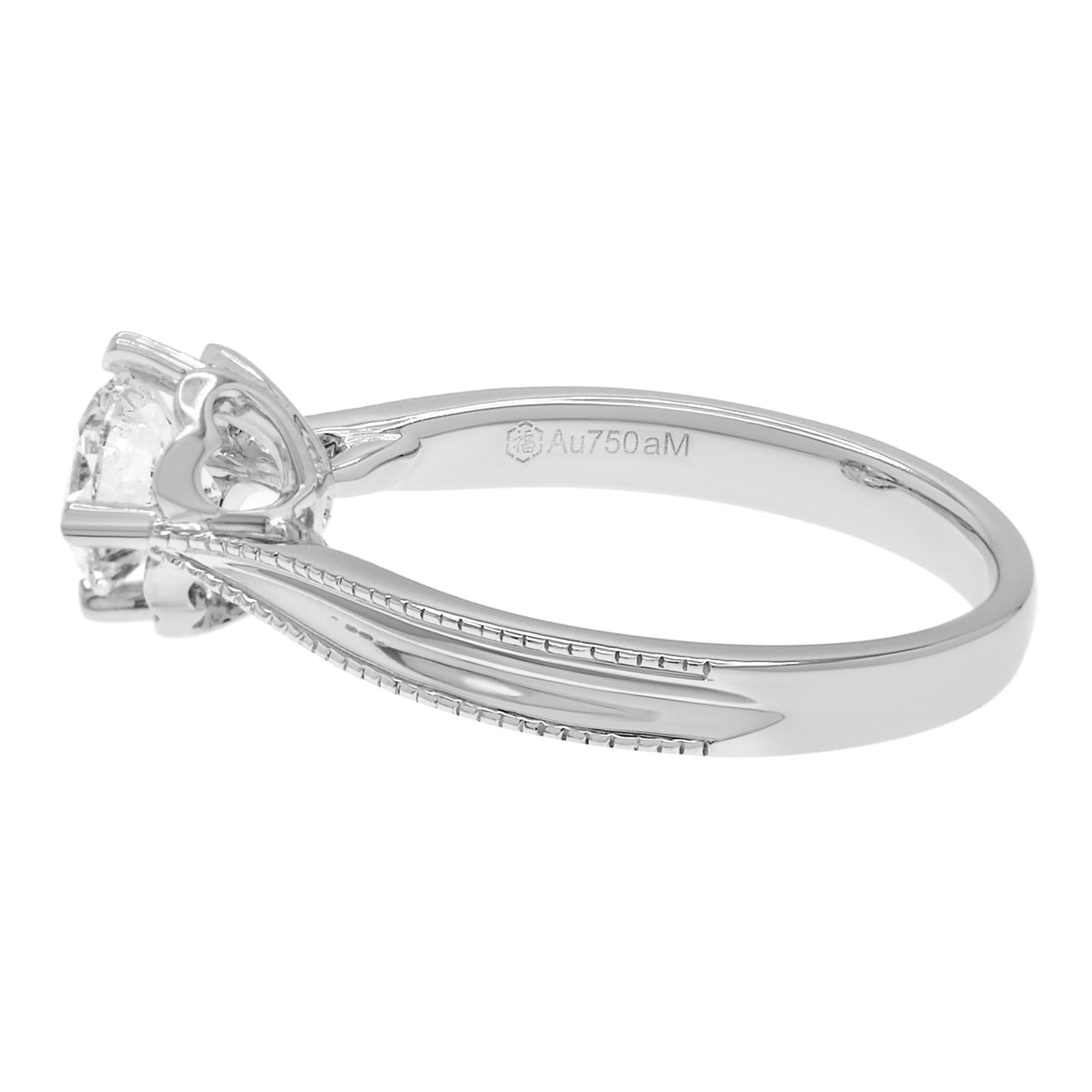 18K White Gold 0.70 Carat Diamond Solitaire Ring Fine Jewellery Modaselle