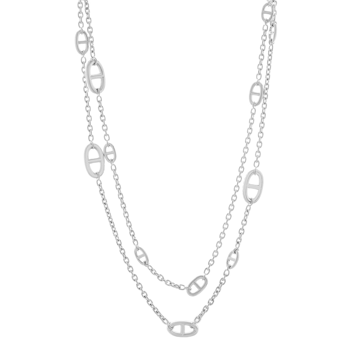 Hermes Sterling Silver Farandole Necklace 120 Designer Jewellery Hermes