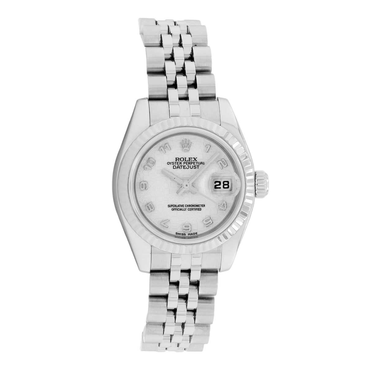 Rolex Stainless Steel 18K White Gold Ladies Datejust 179174 Watches Rolex