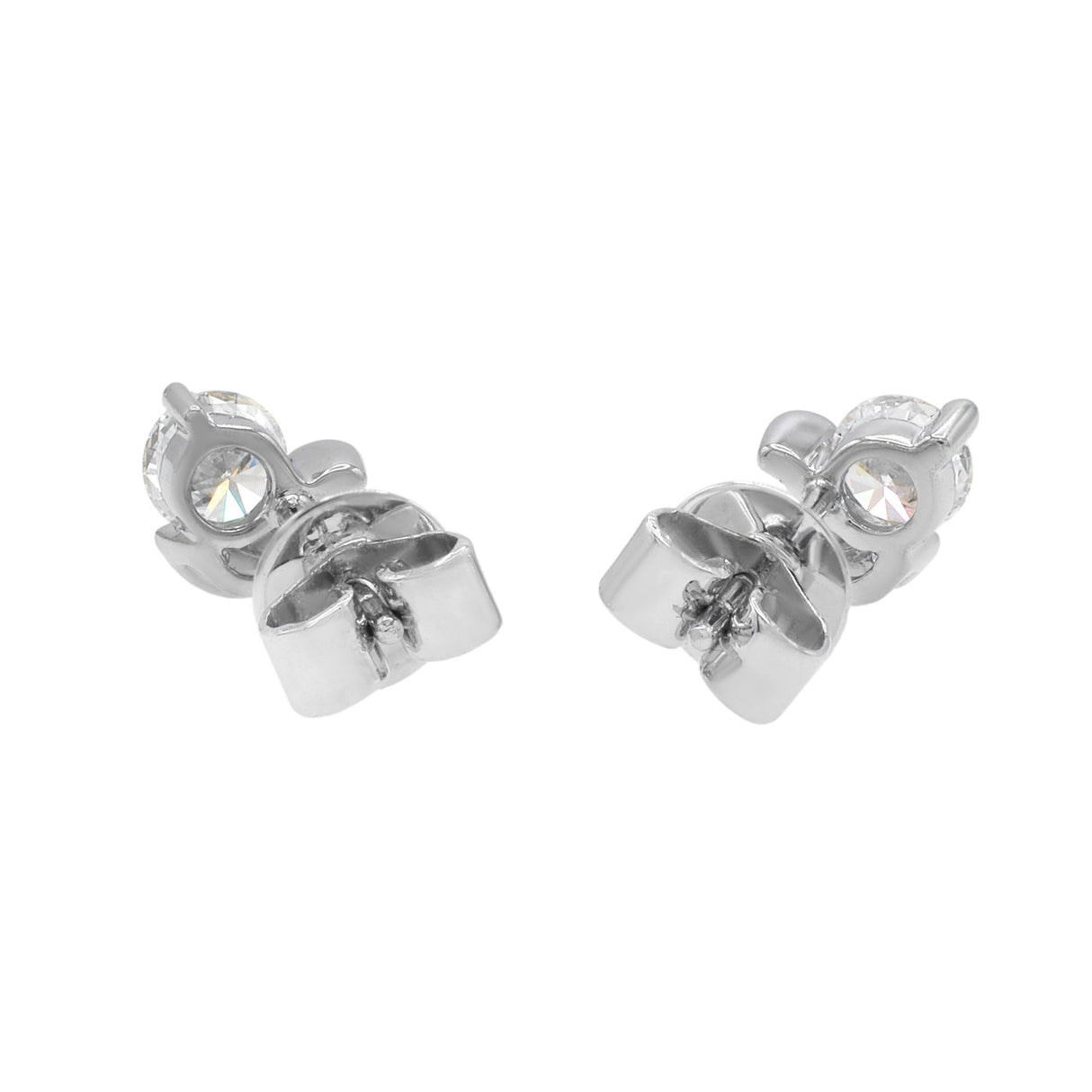 18K White Gold 0.47 Carat Diamond Earrings Modaselle