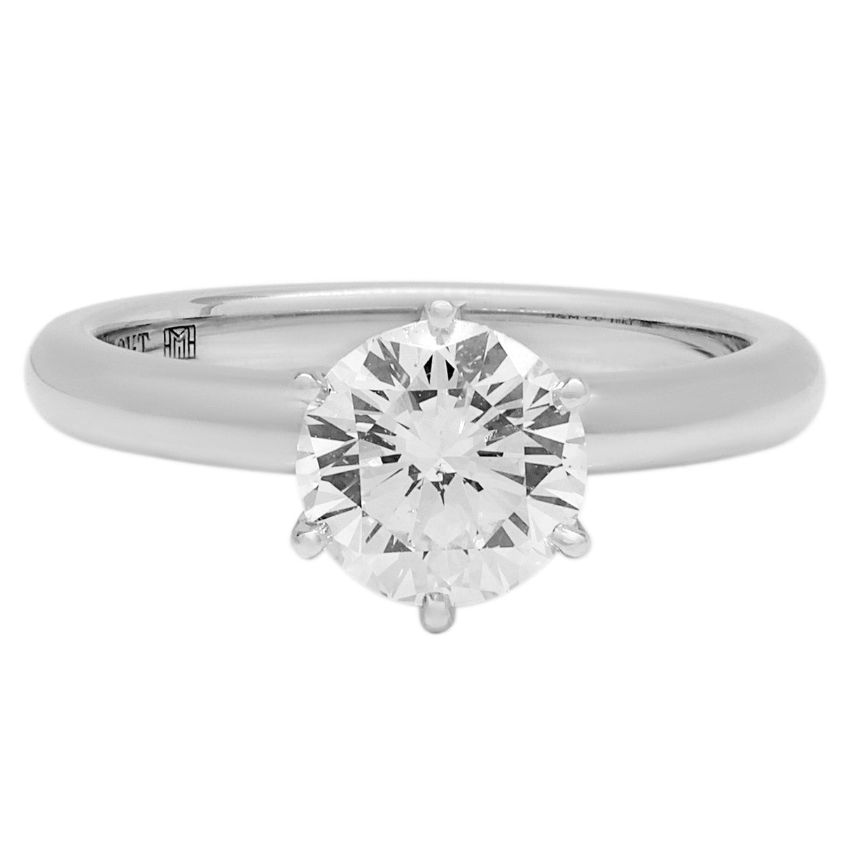 18K White Gold 1.25 Carat Diamond Solitaire Ring Modaselle