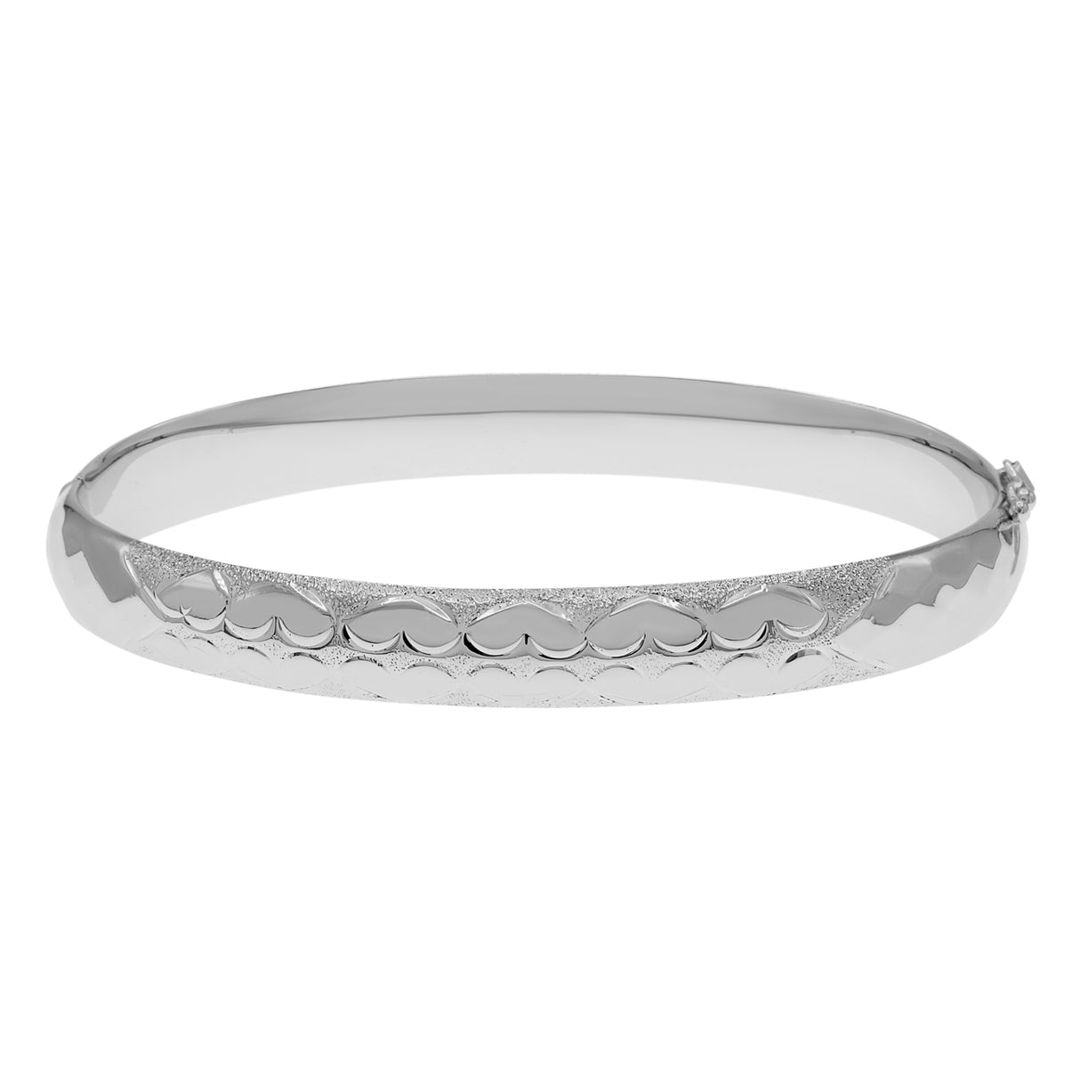Platinum Heart Bangle Fine Jewellery Modaselle