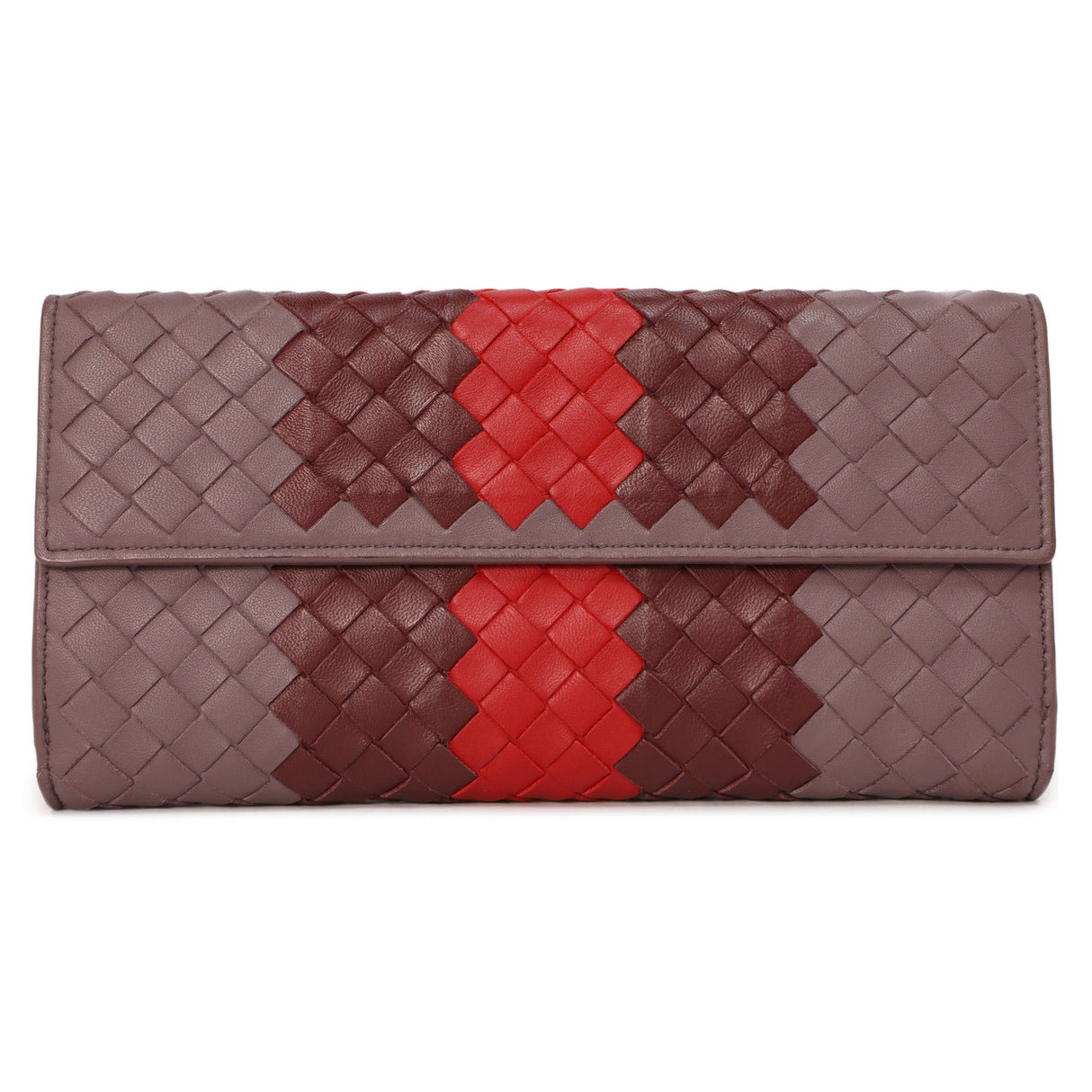 Bottega Veneta Tricolor Nappa Intrecciato Continental Wallet Accessories Bottega Veneta