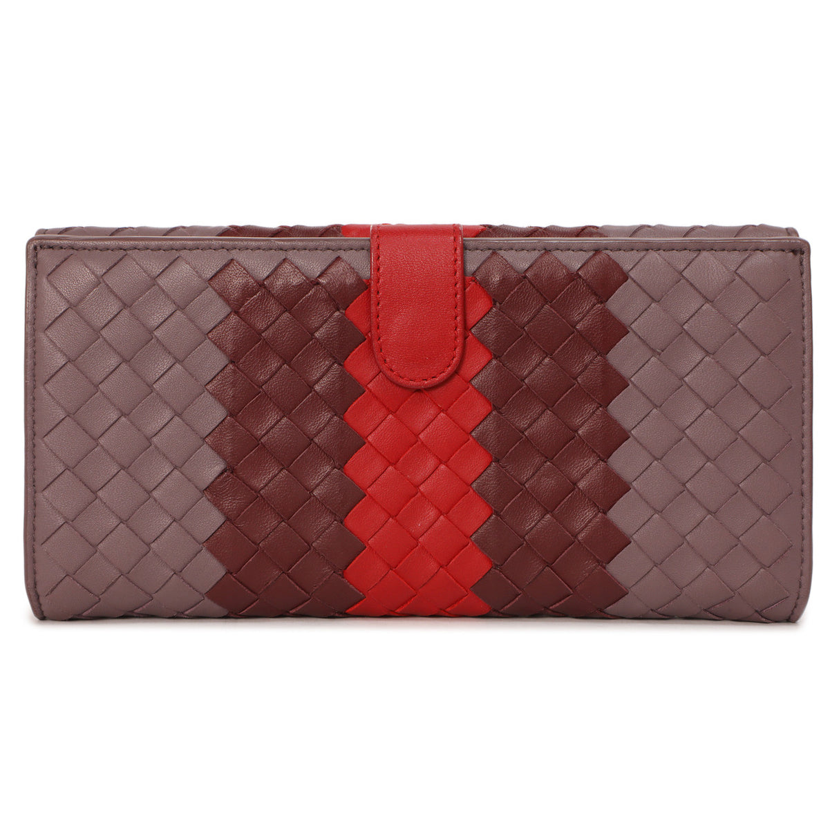 Bottega Veneta Tricolor Nappa Intrecciato Continental Wallet Accessories Bottega Veneta
