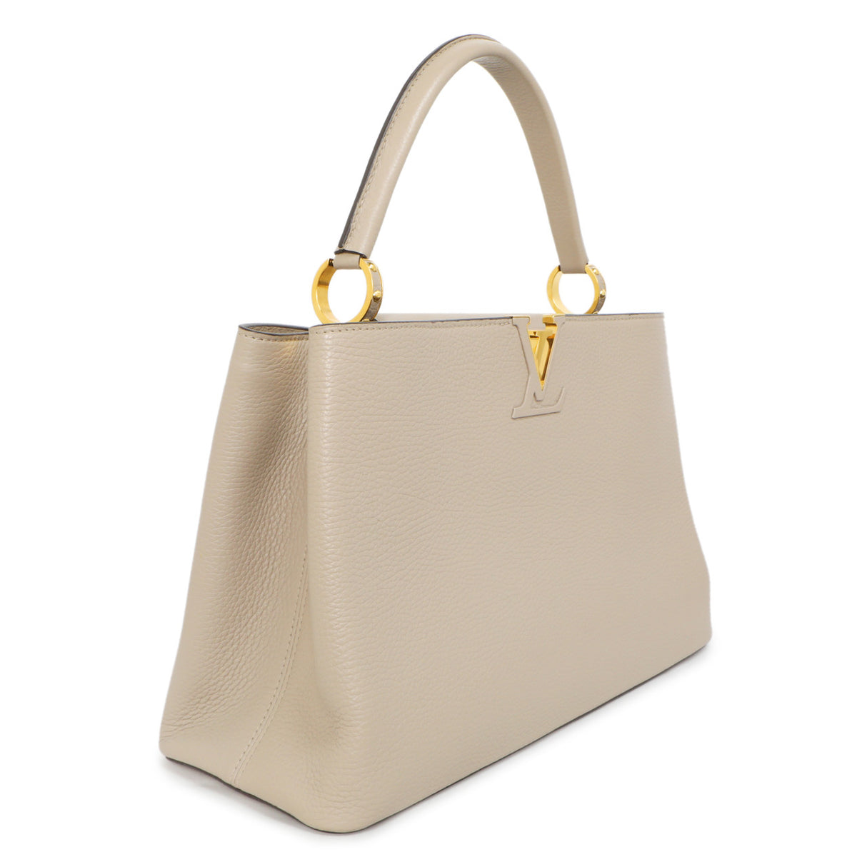 Louis Vuitton Galet Taurillon Leather Capucines MM Handbags Louis Vuitton