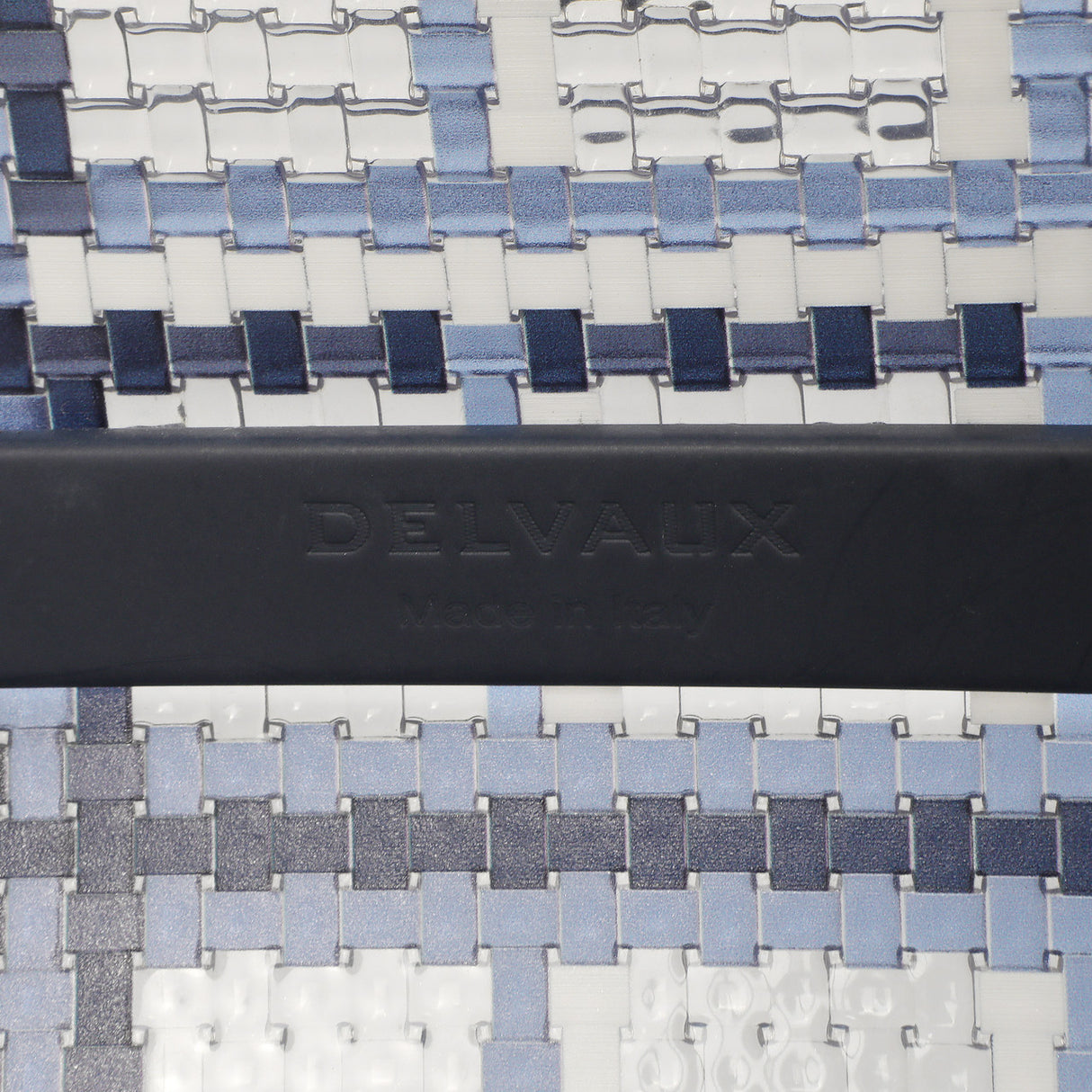 Delvaux Navy Vinyl Gingham The Dreamer Brillant MM Handbags Delvaux