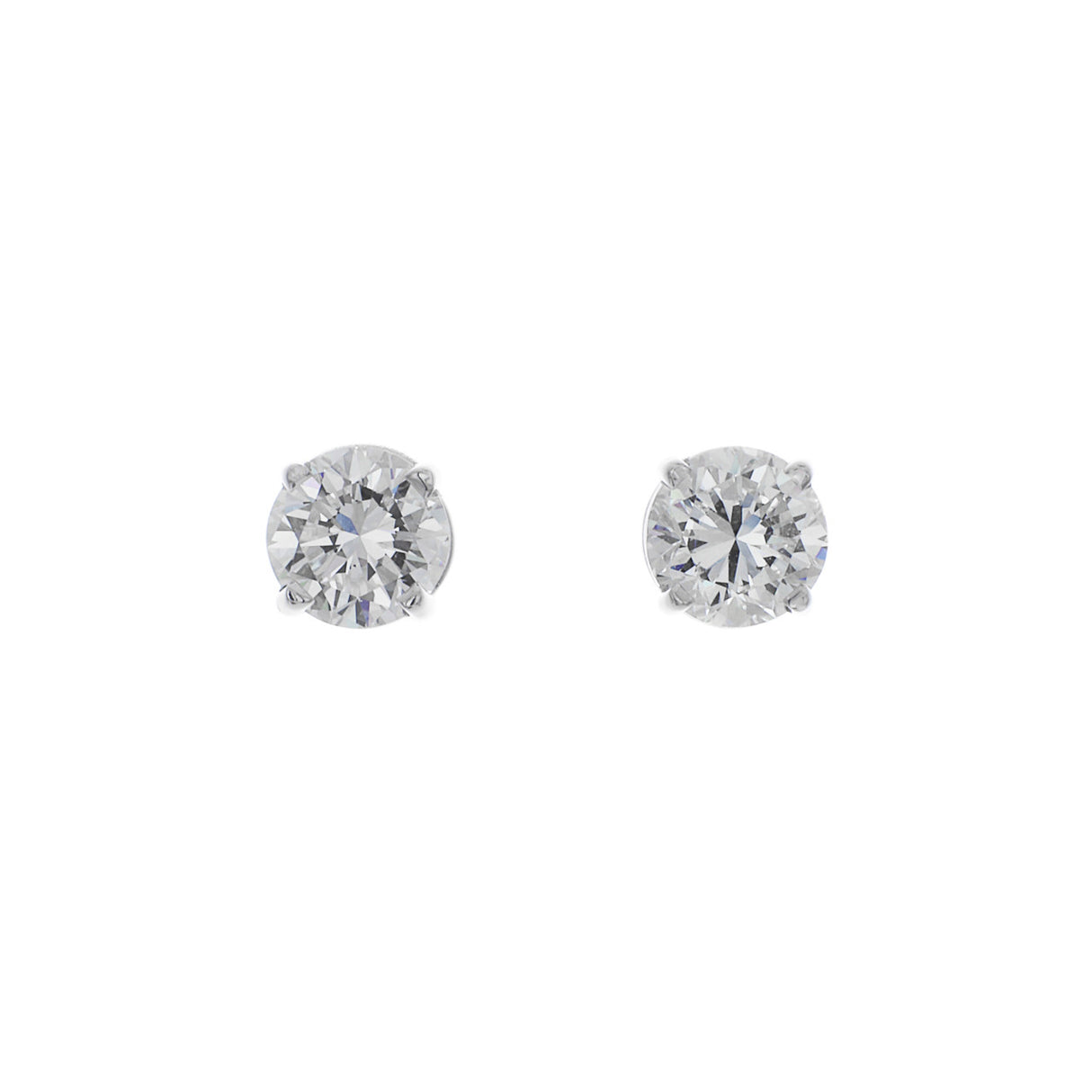 14K White Gold 1.21 Carat Diamond Stud Earrings Fine Jewellery Modaselle