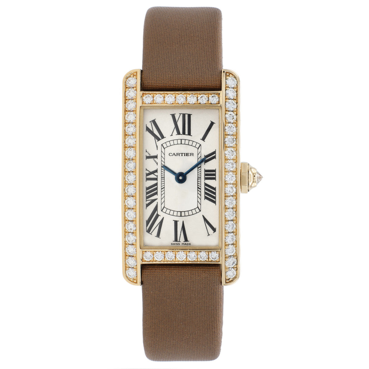 Cartier 18K Yellow Gold Diamond Small Tank Americaine Quartz Watch WB707231 Watches Cartier