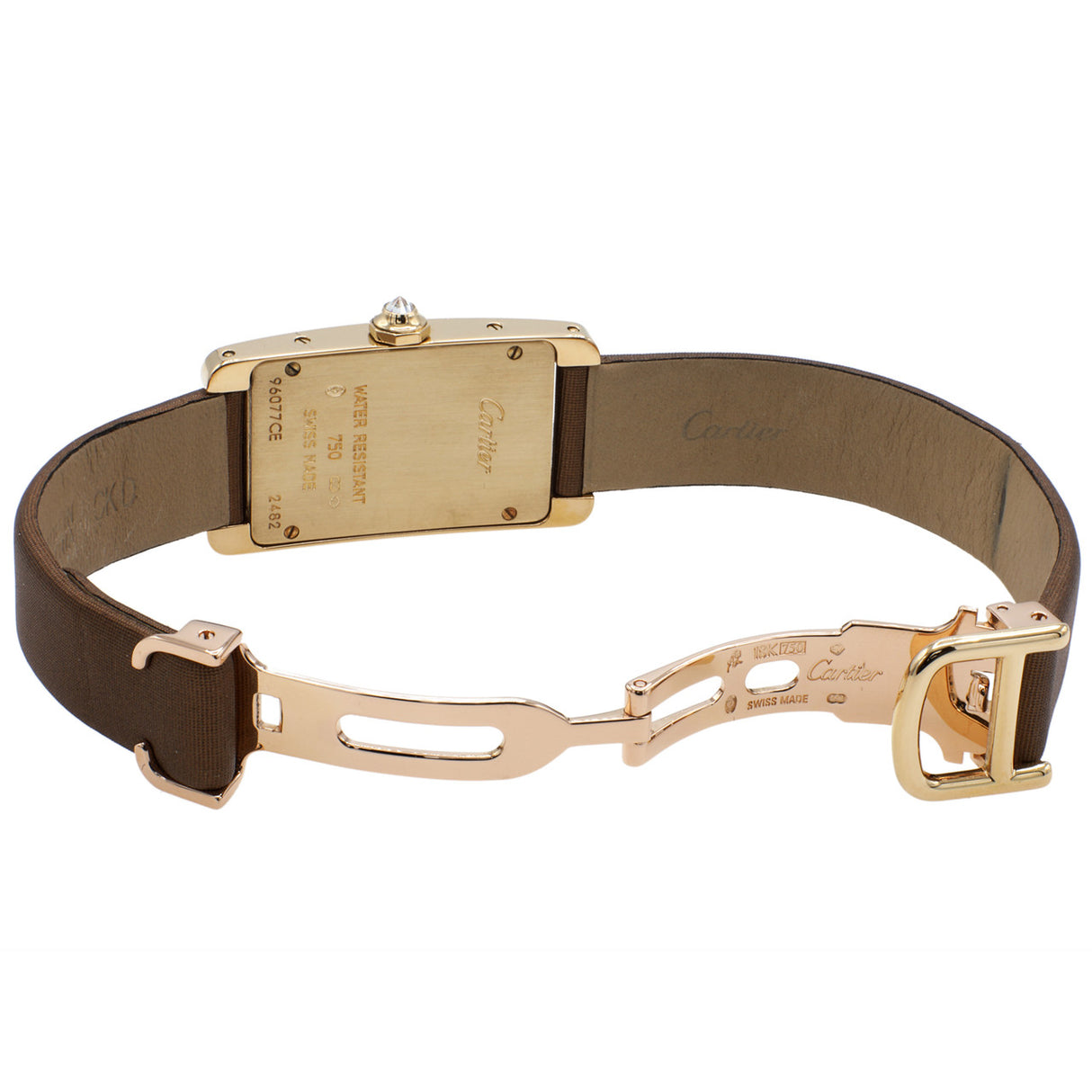 Cartier 18K Yellow Gold Diamond Small Tank Americaine Quartz Watch WB707231 Watches Cartier