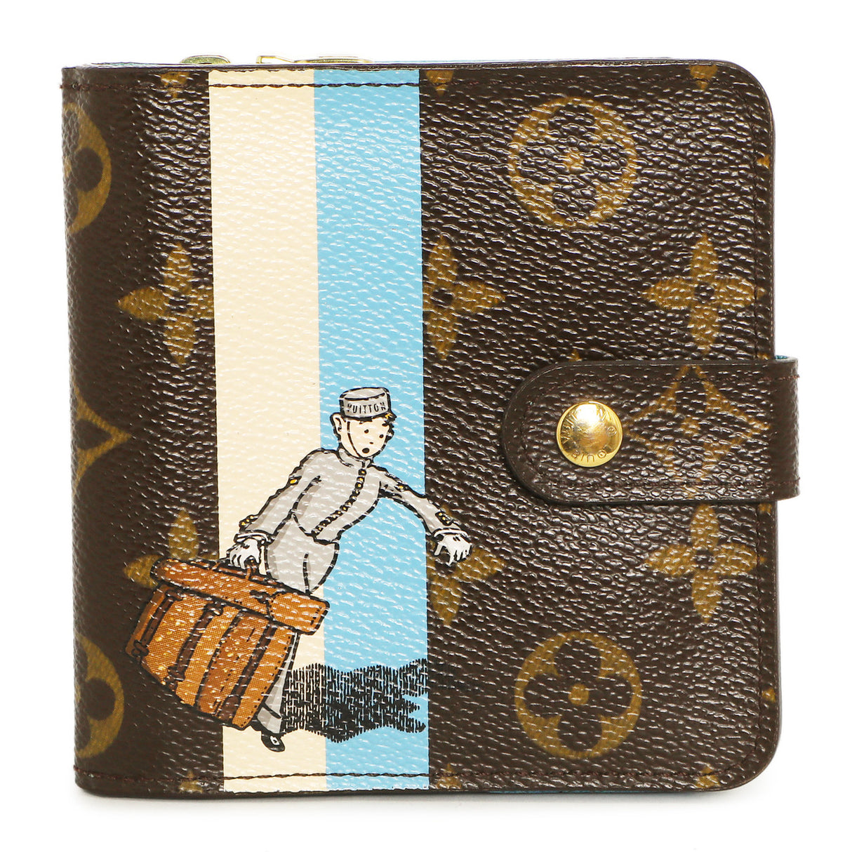 Louis Vuitton Monogram Groom Compact Zip Wallet Accessories Louis Vuitton