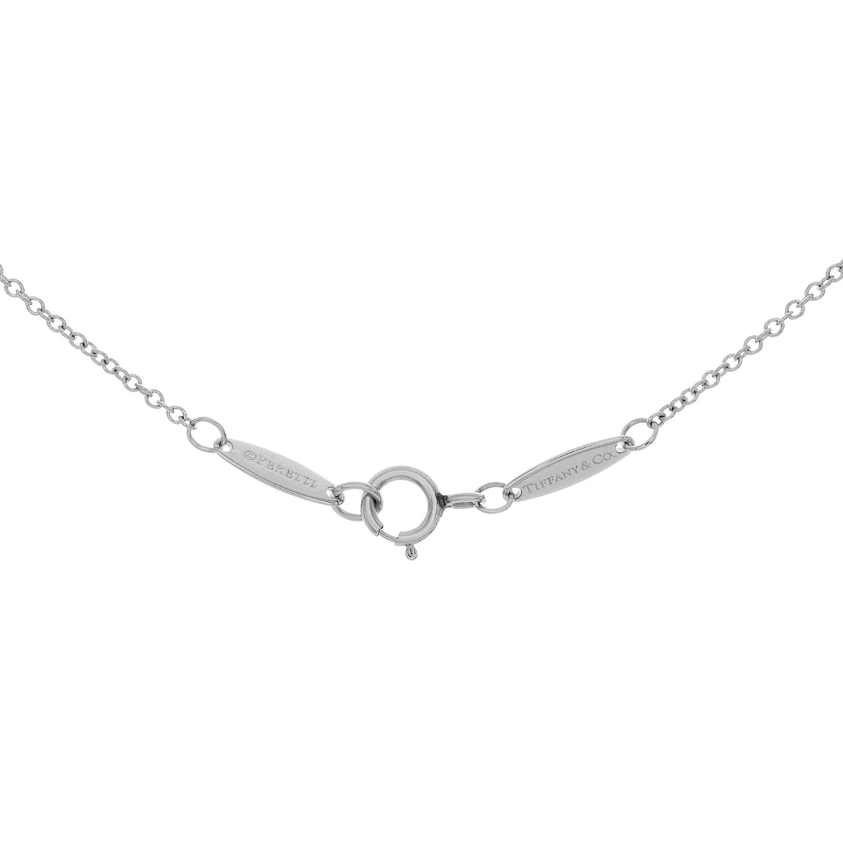 Tiffany & Co. Platinum Diamonds by the Yard 5 Diamond Necklace Designer Jewellery Tiffany and Co