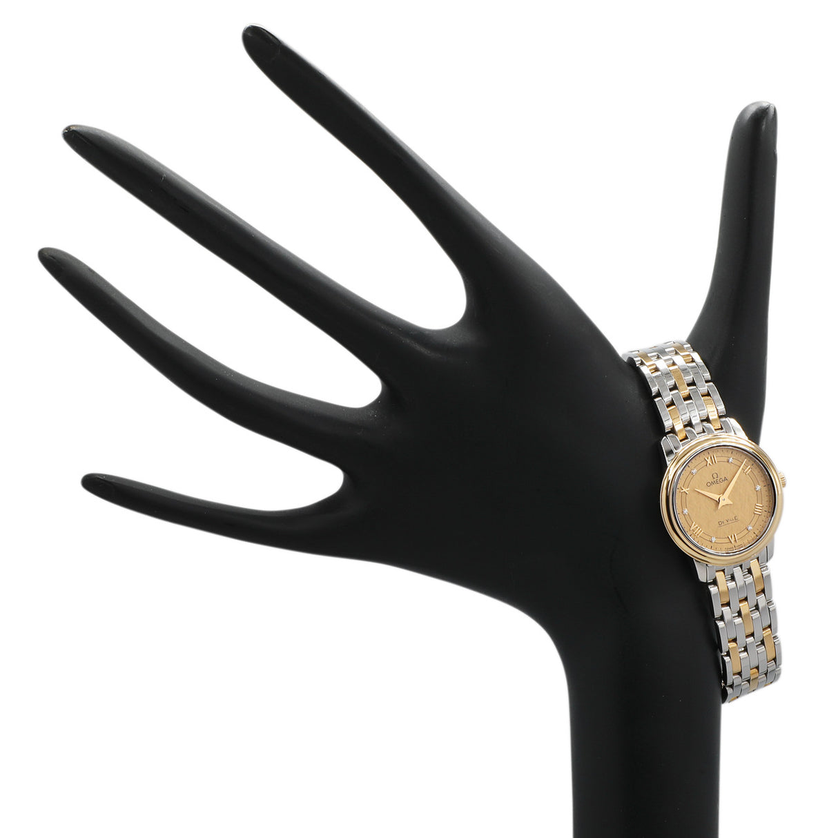 Omega Stainless Steel 18K Yellow Gold De Ville Prestige Quartz 424.20.27.60.58.004 Watches Omega