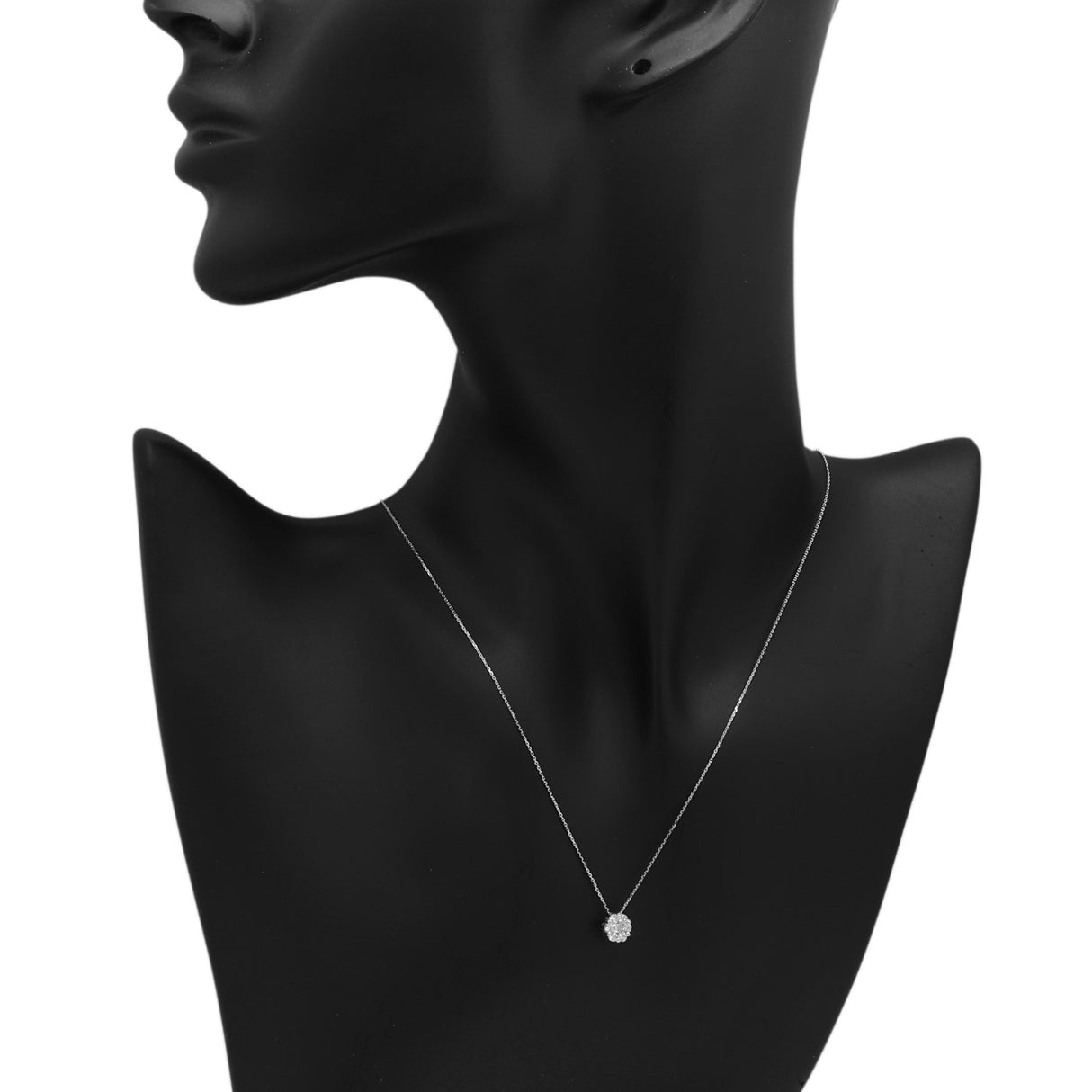 18K White Gold 0.29 Carat Diamond Pendant Fine Jewellery Modaselle