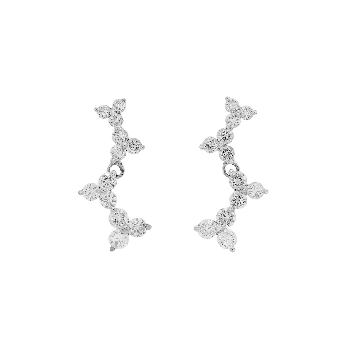 18K White Gold 0.54 Carat Diamond Drop Earrings Fine Jewellery Modaselle