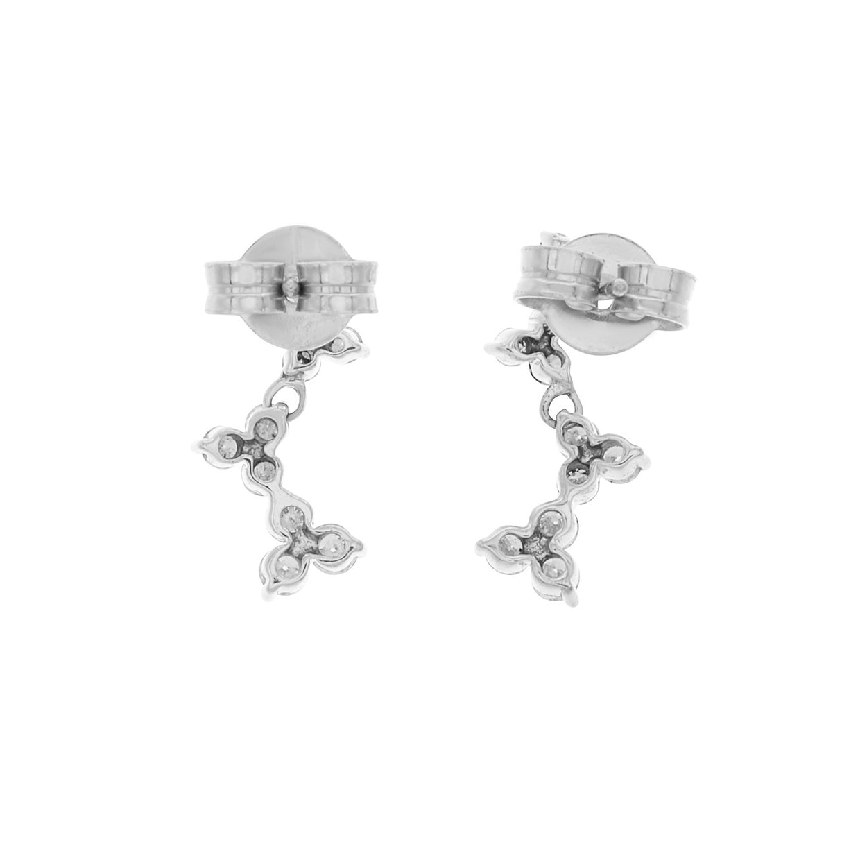 18K White Gold 0.54 Carat Diamond Drop Earrings Fine Jewellery Modaselle