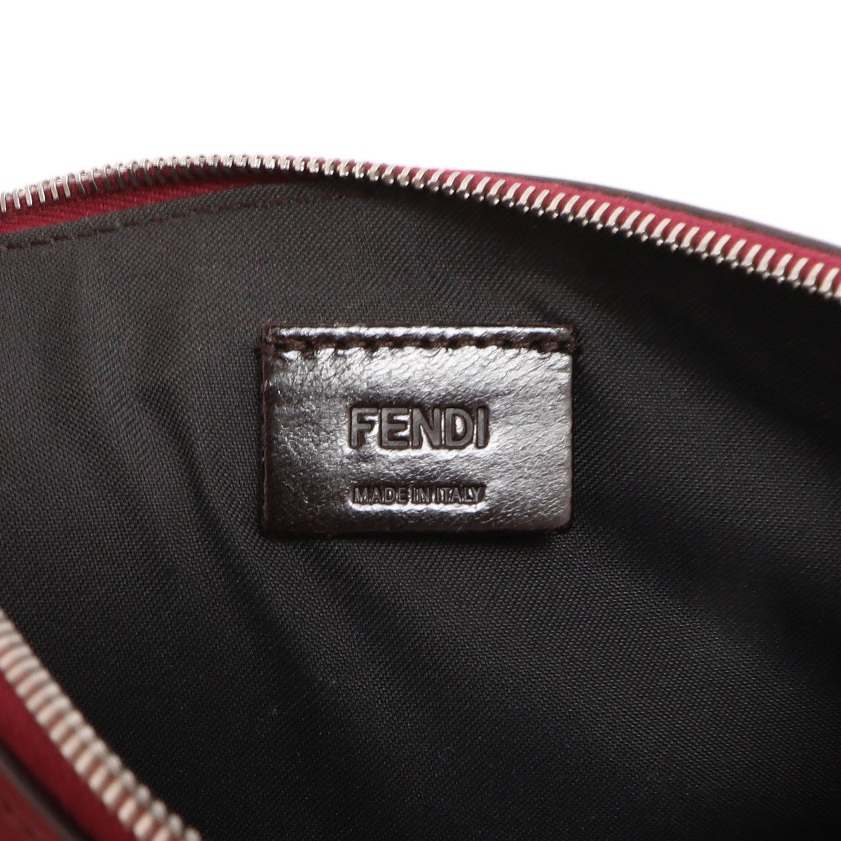 Fendi Love Studded Vitello Liberty Zip Pouch Accessories Fendi