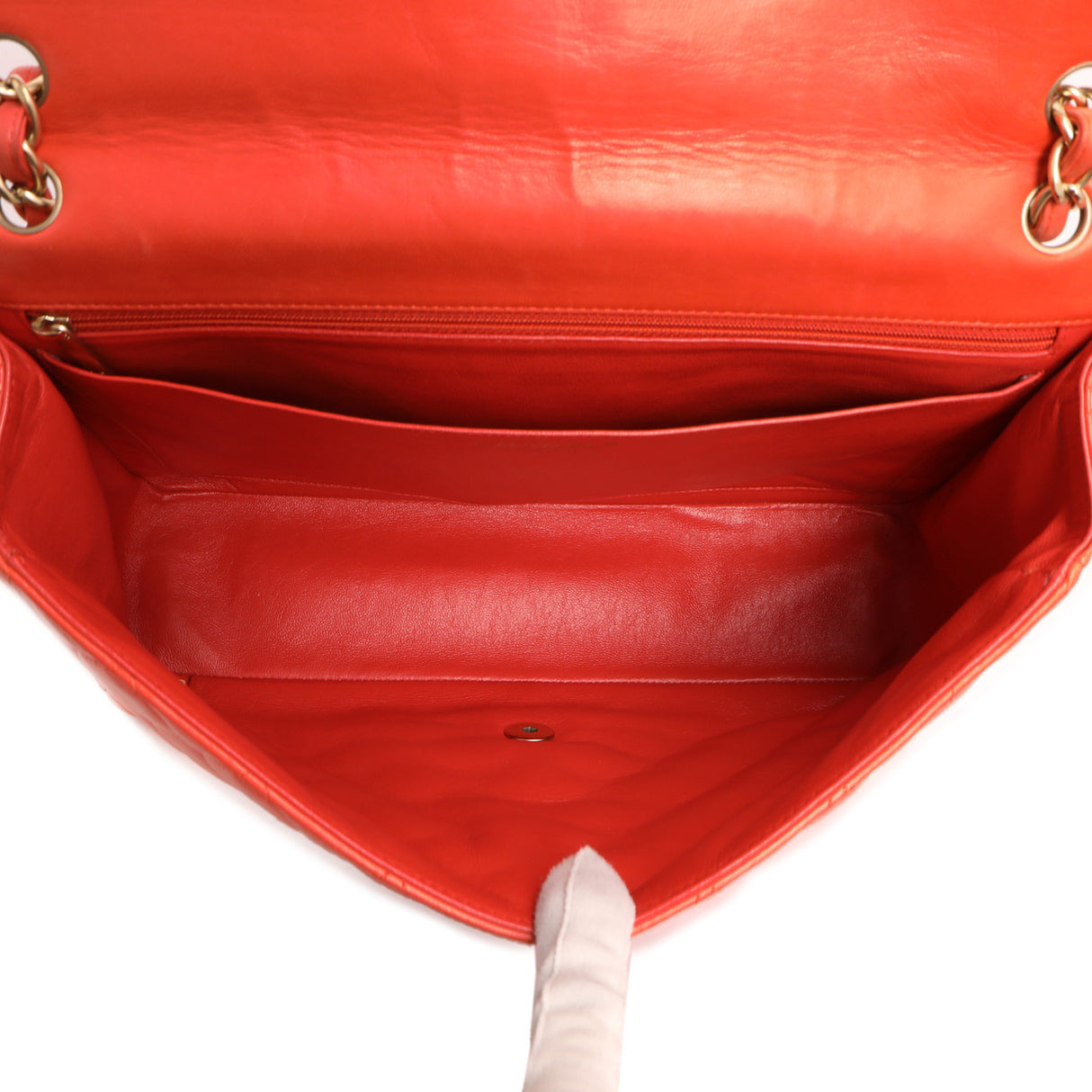 Chanel Coral Quilted Lambskin Maxi Classic Single Flap Handbags Chanel