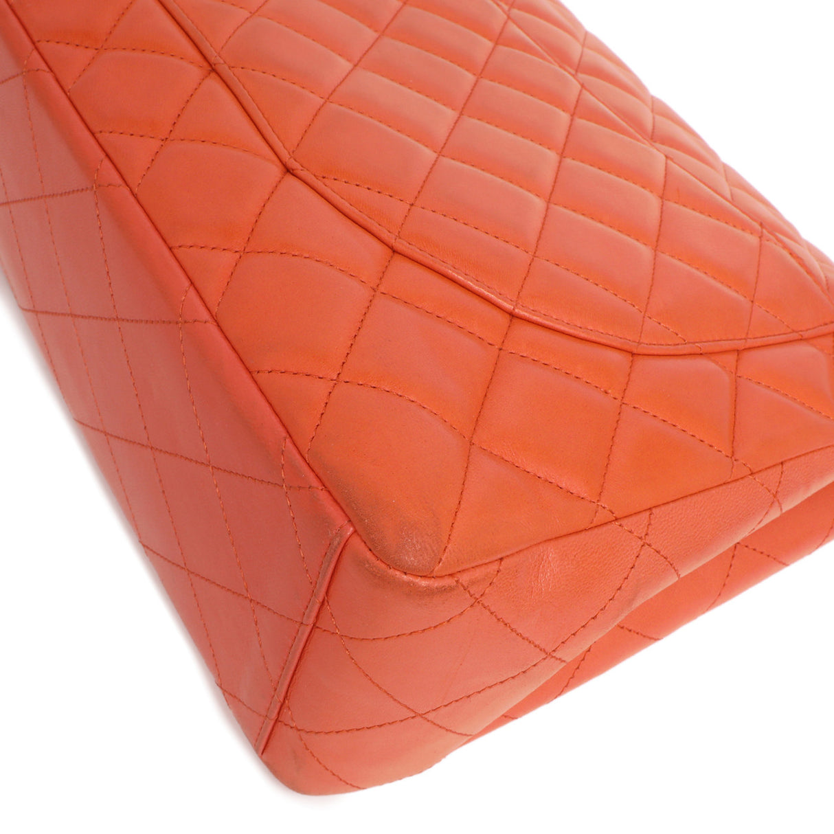 Chanel Coral Quilted Lambskin Maxi Classic Single Flap Handbags Chanel