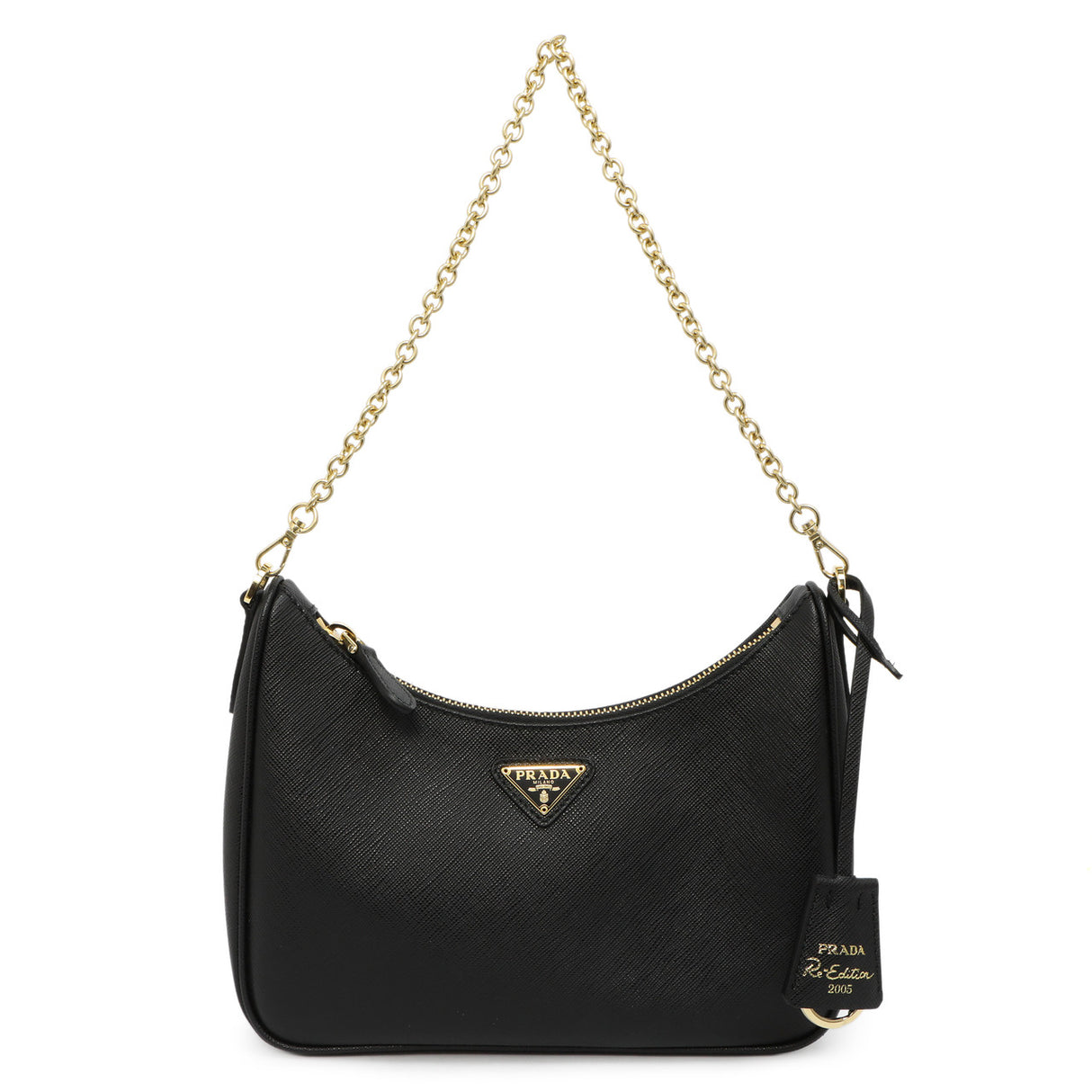 Prada Black Saffiano Re-Edition 2005 Shoulder Bag Handbags Prada
