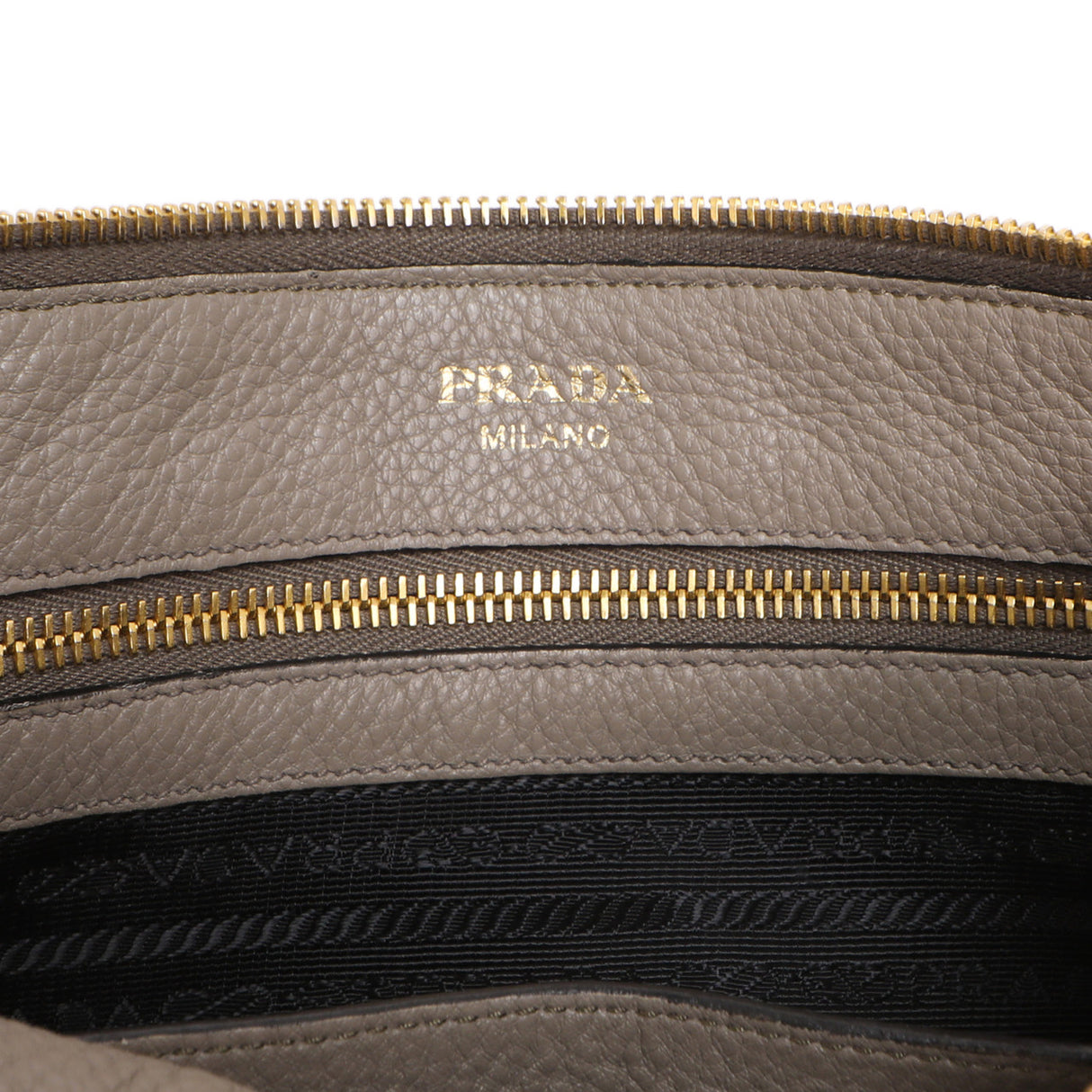 Prada Grey Vitello Daino Soft Crossbody Handbags Prada