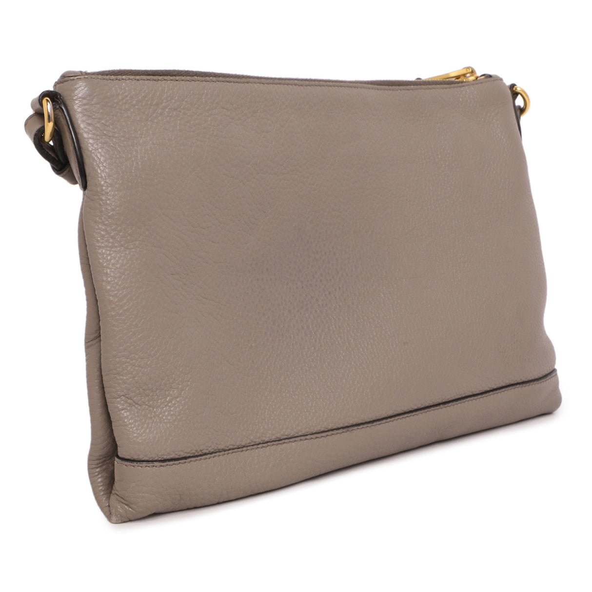 Prada Grey Vitello Daino Soft Crossbody Handbags Prada