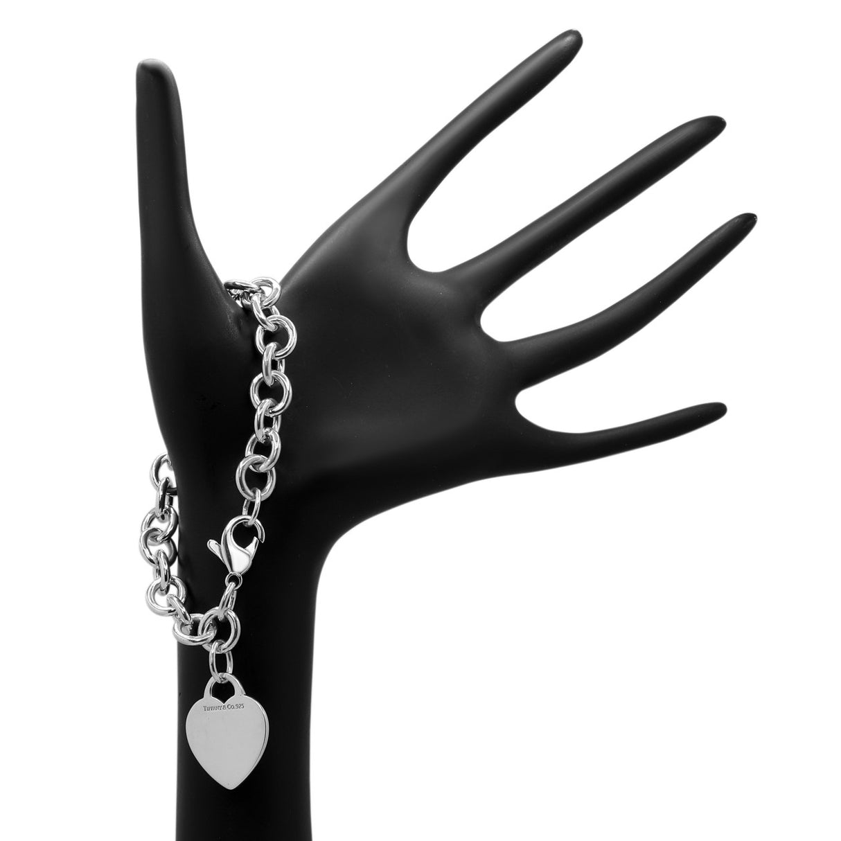 Tiffany & Co. Sterling Silver Heart Tag Charm Bracelet Designer Jewellery Tiffany and Co