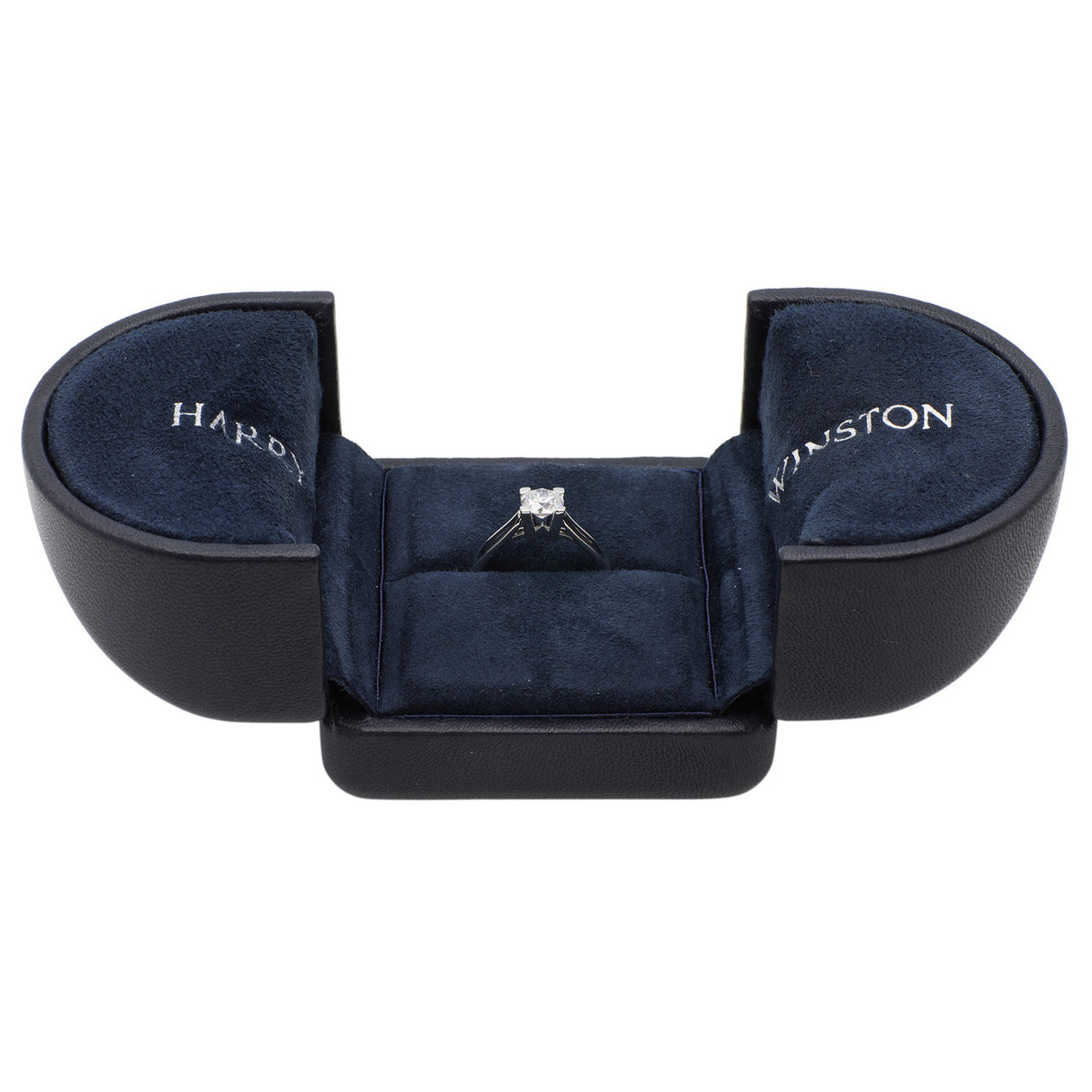 Harry Winston Platinum HW Logo Diamond Engagement Ring Designer Jewellery Harry Winston