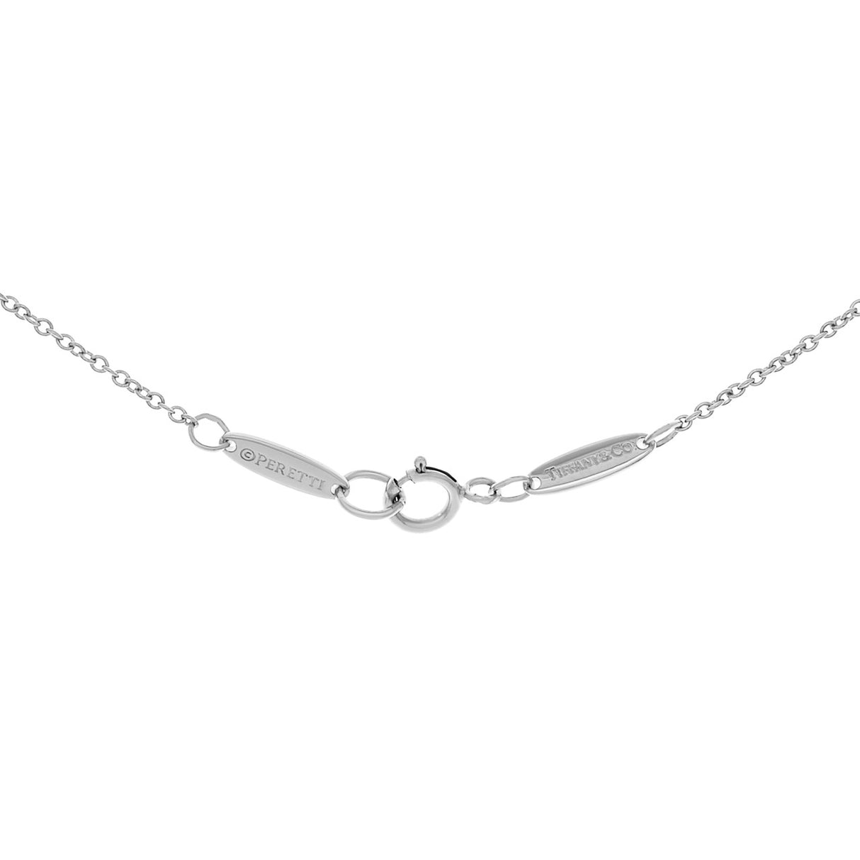 Tiffany & Co. Platinum Diamond 22mm Open Heart Pendant Designer Jewellery Tiffany and Co