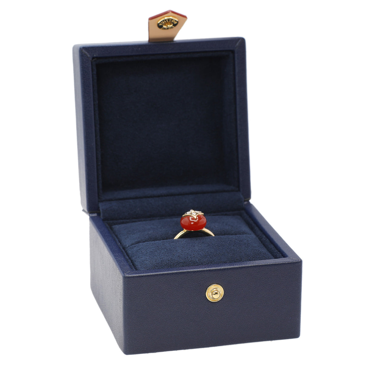 Louis Vuitton 18K Yellow Gold Cornelian Diamond Color Blossom Ring Designer Jewellery Louis Vuitton