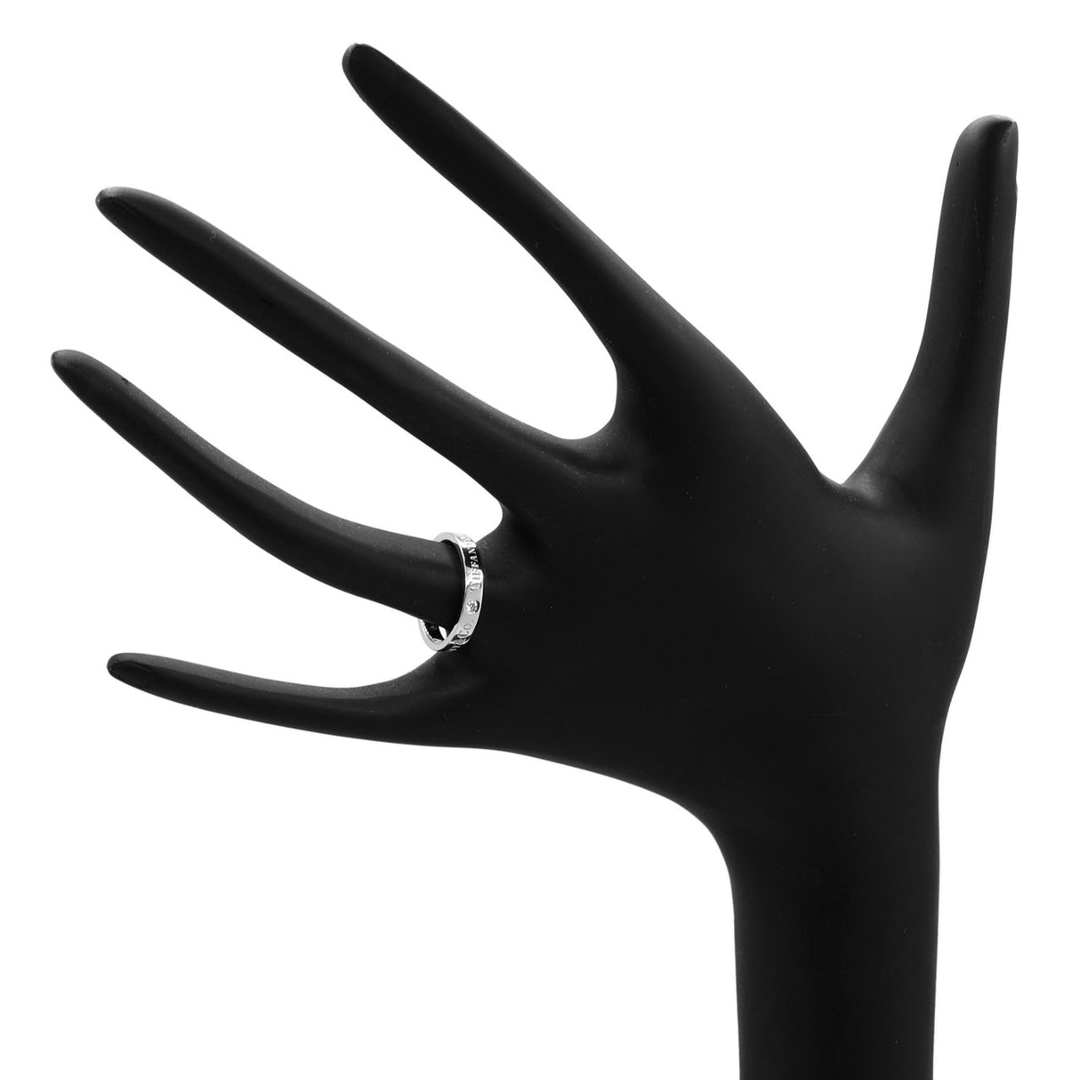 Tiffany & Co. Platinum & Diamond Band Ring Designer Jewellery Tiffany and Co