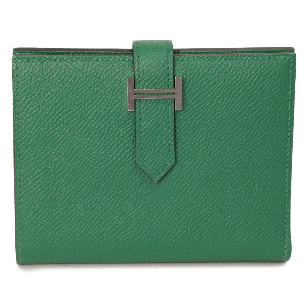 Hermes Vert Vertigo Epsom Bearn Compact Wallet Accessories Hermes
