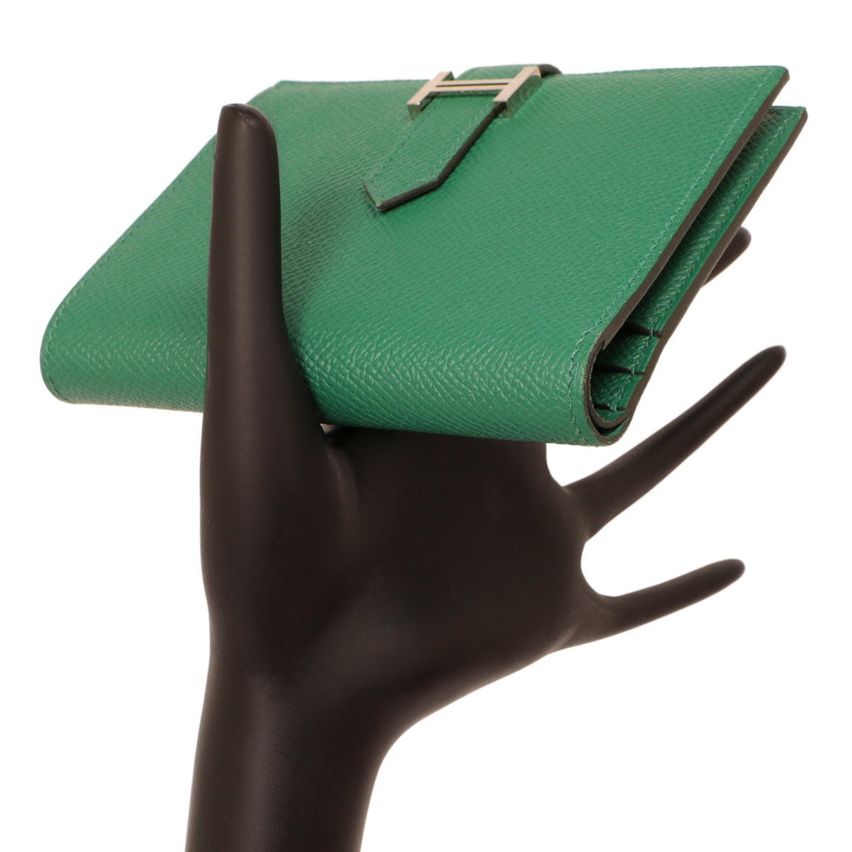 Hermes Vert Vertigo Epsom Bearn Compact Wallet Accessories Hermes