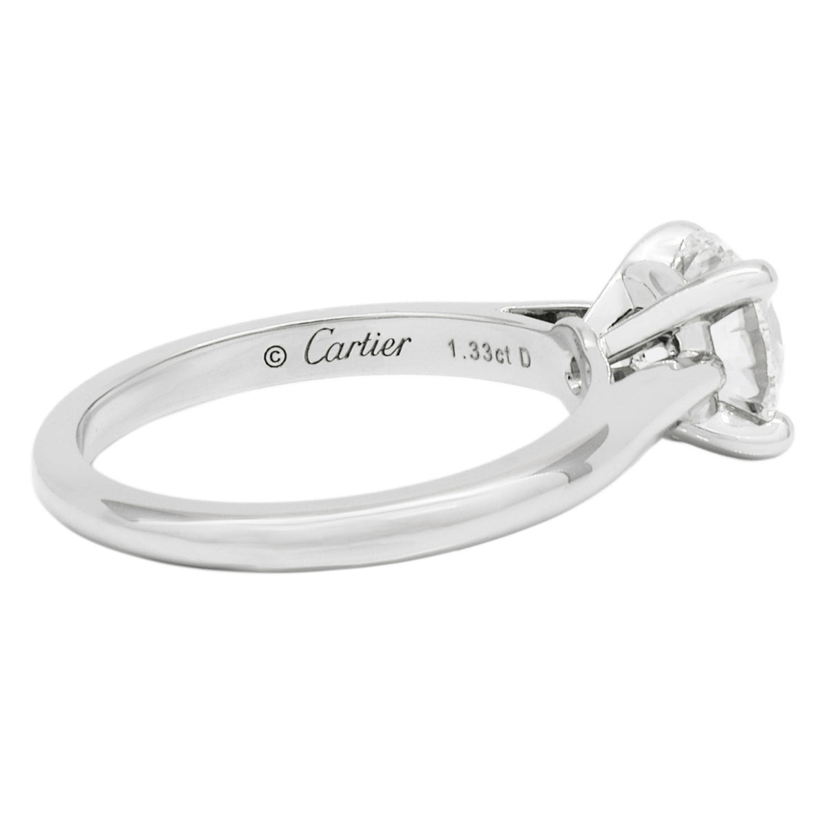 Cartier Platinum Solitaire 1895 1.33 Carat Diamond Ring Designer Jewellery Cartier