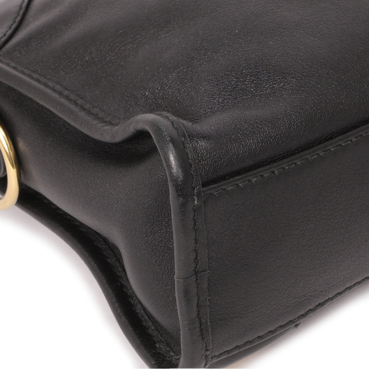 Balenciaga Black Calfskin Metal Plate Mini City Handbags Balenciaga