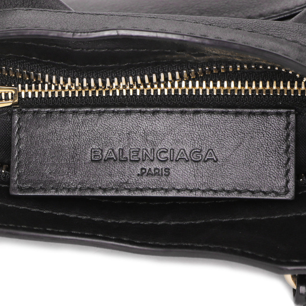 Balenciaga Black Calfskin Metal Plate Mini City Handbags Balenciaga